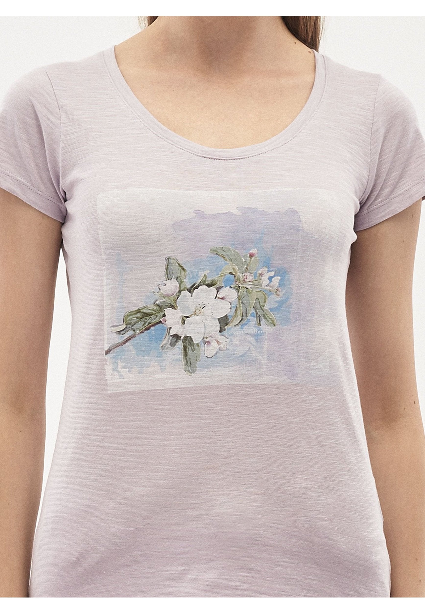 T-Shirt aus Bio-Baumwolle mit Blumen-Motiv
