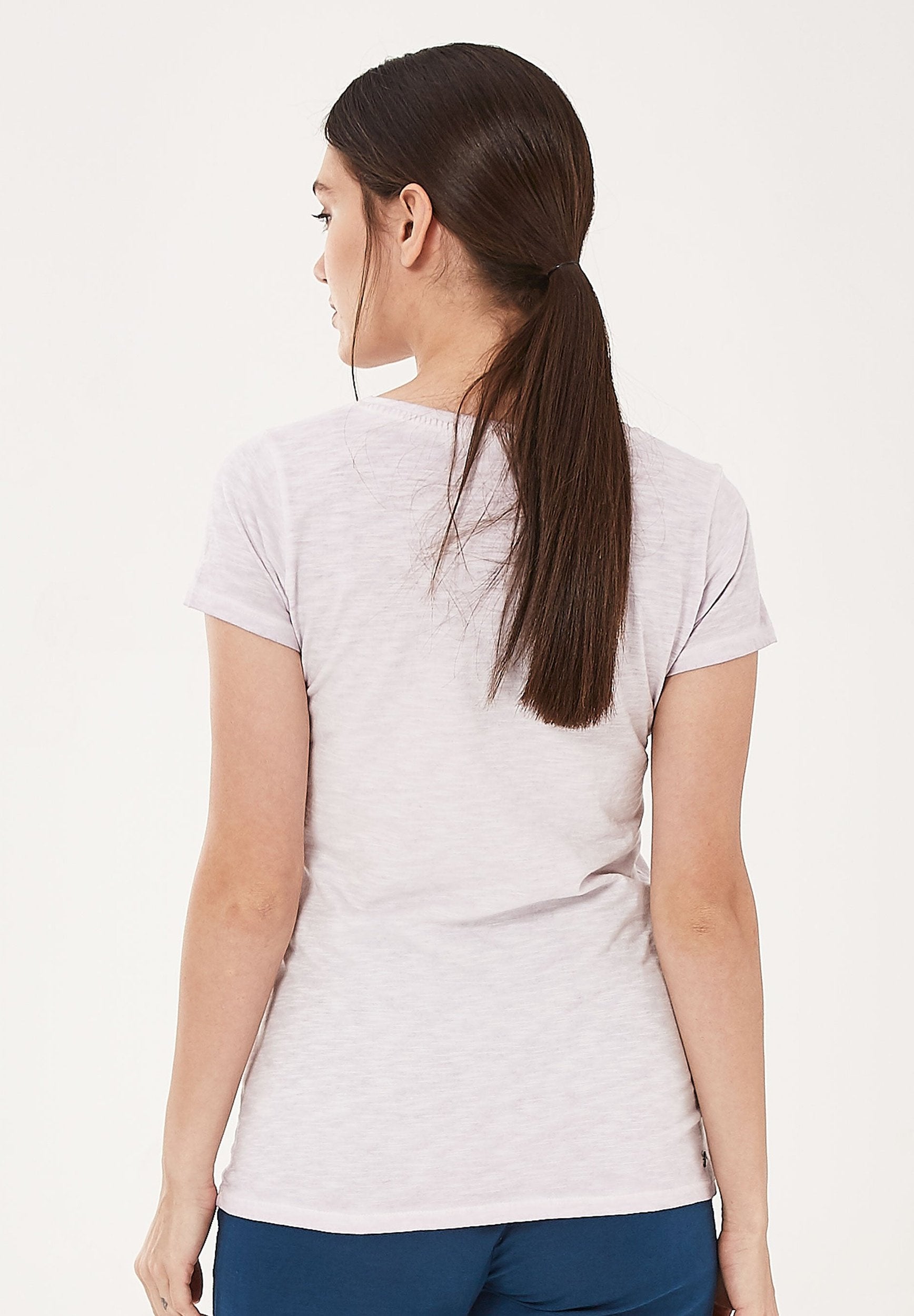 Garment Dyed T-Shirt aus Bio-Baumwolle mit Vogel-Print