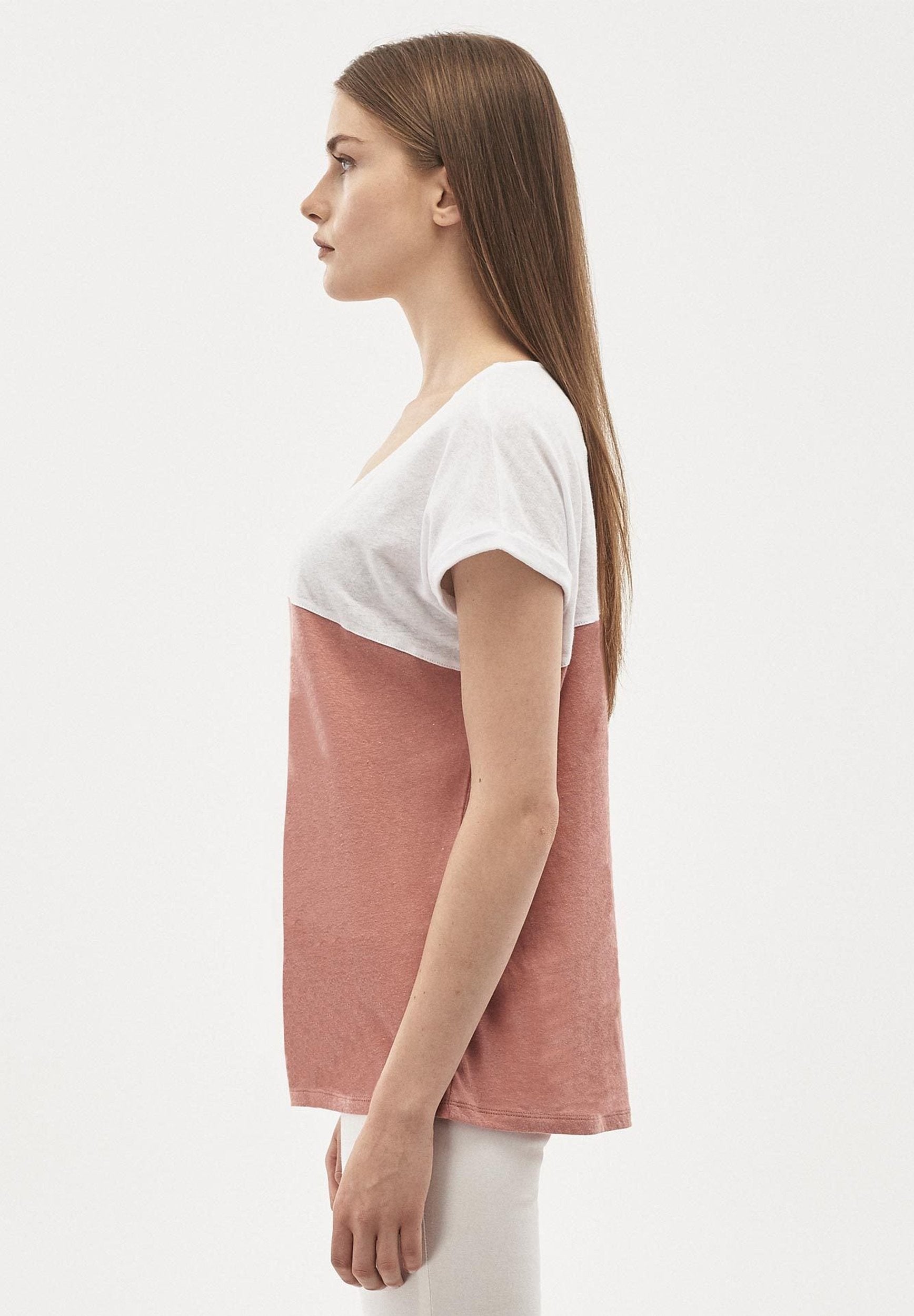 T-Shirt aus Leinen-Bio-Baumwolle-Mix