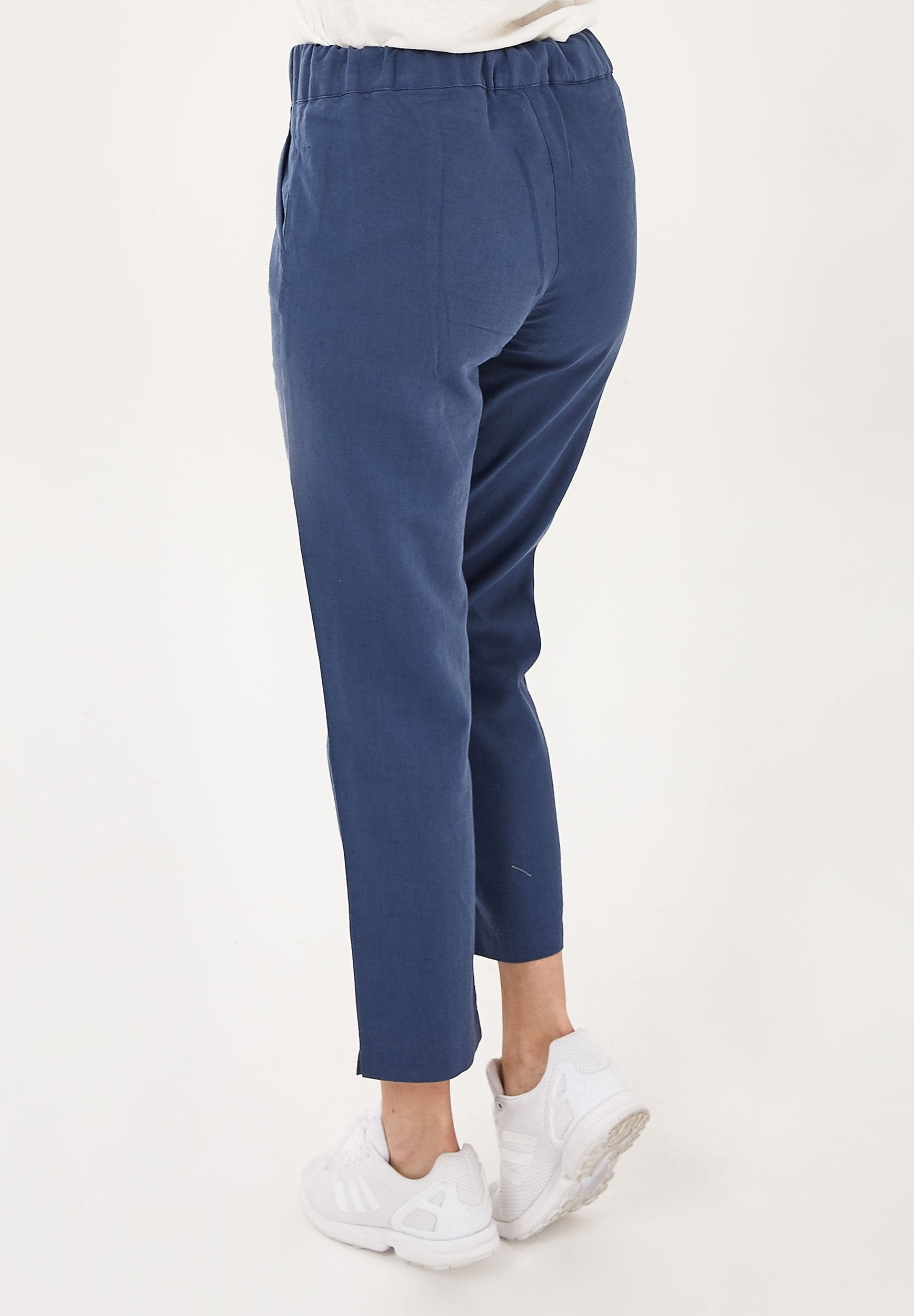 3/4 Hose aus Leinen-Mix