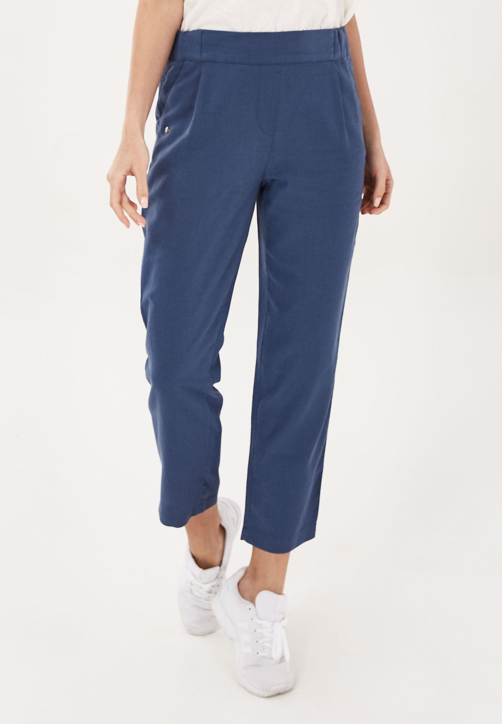 3/4 Hose aus Leinen-Mix