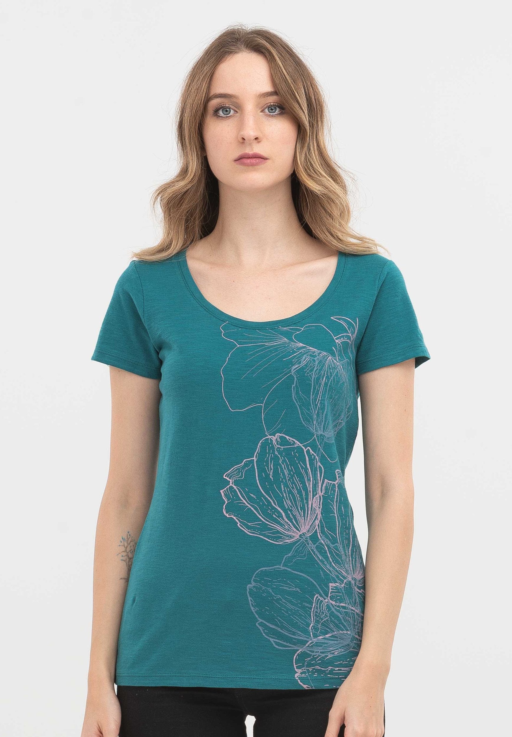T-Shirt aus Bio-Baumwolle mit Print | Nachhaltige Mode Online