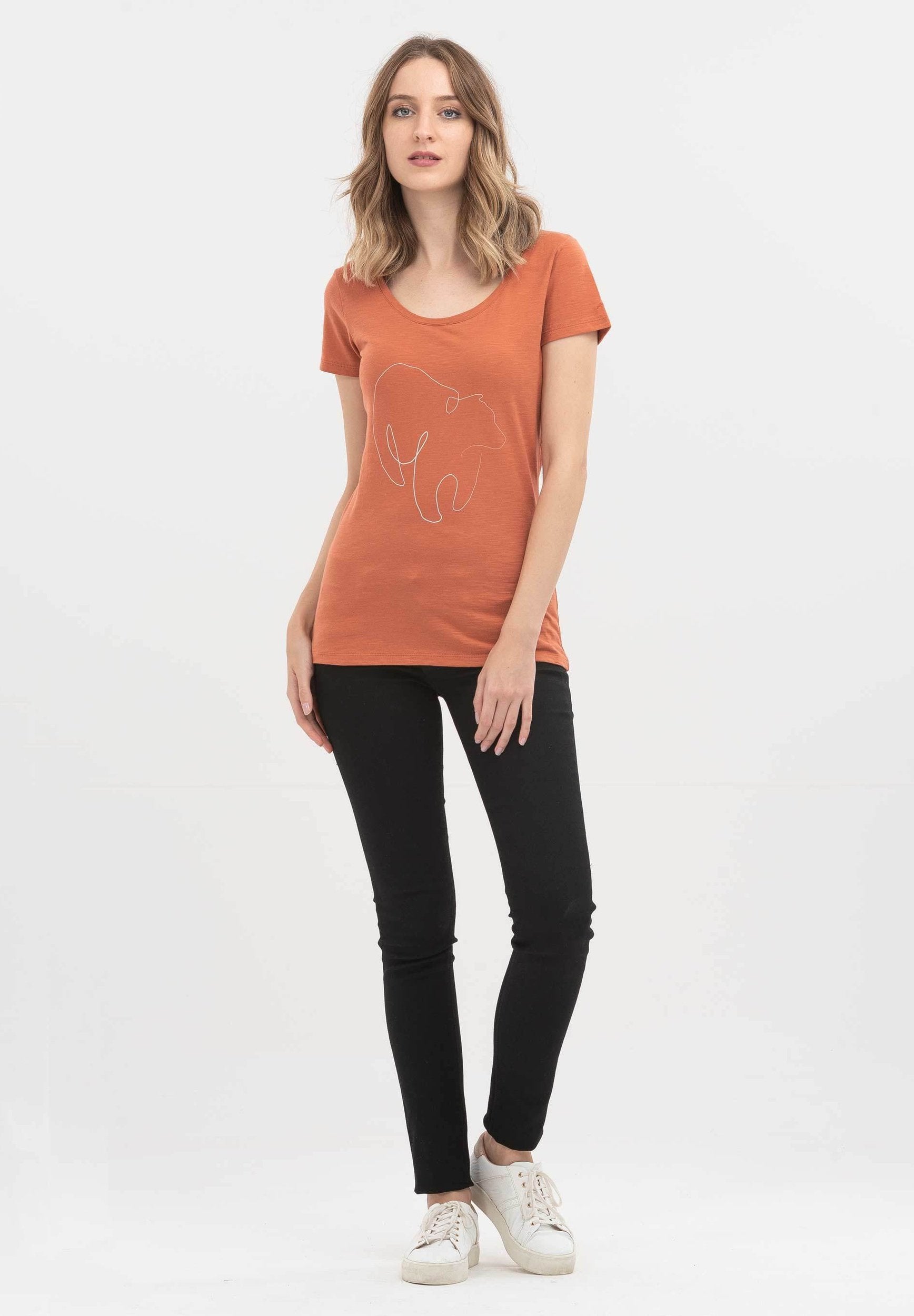 T-Shirt aus Bio-Baumwolle mit Bär-Print