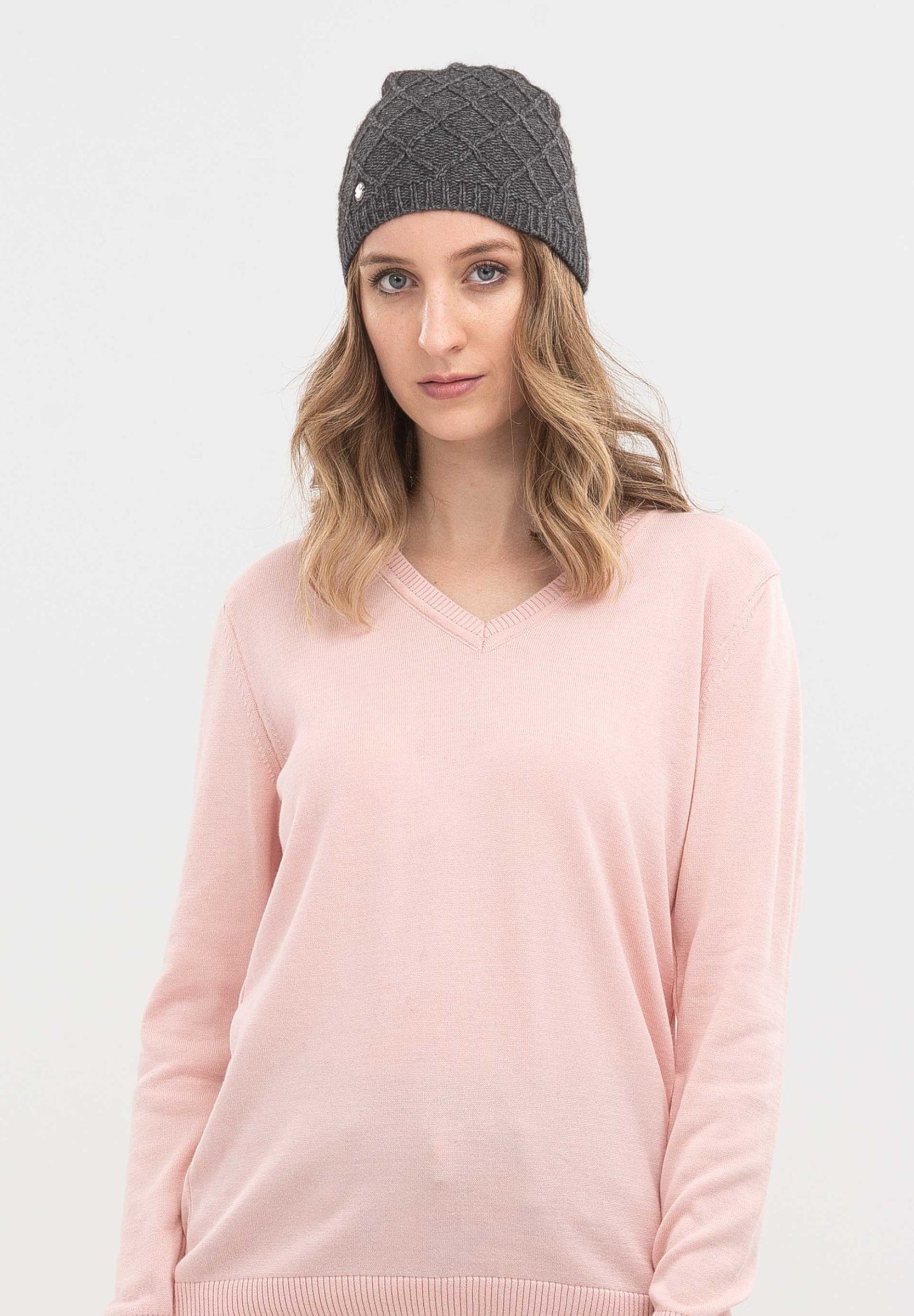 Strick-Beanie aus Bio-Merinowolle und Bio-Baumwolle