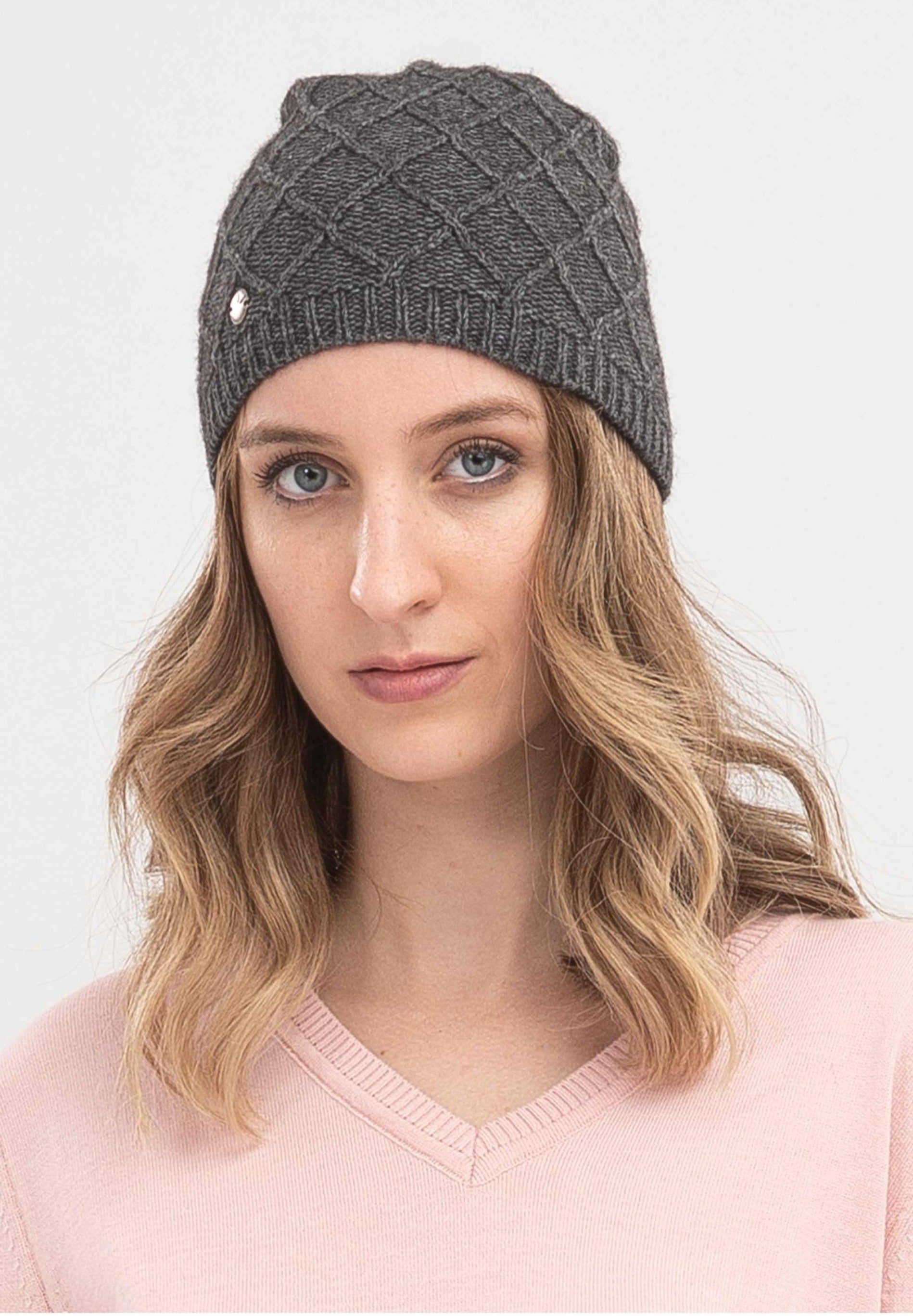 Strick-Beanie aus Bio-Merinowolle und Bio-Baumwolle