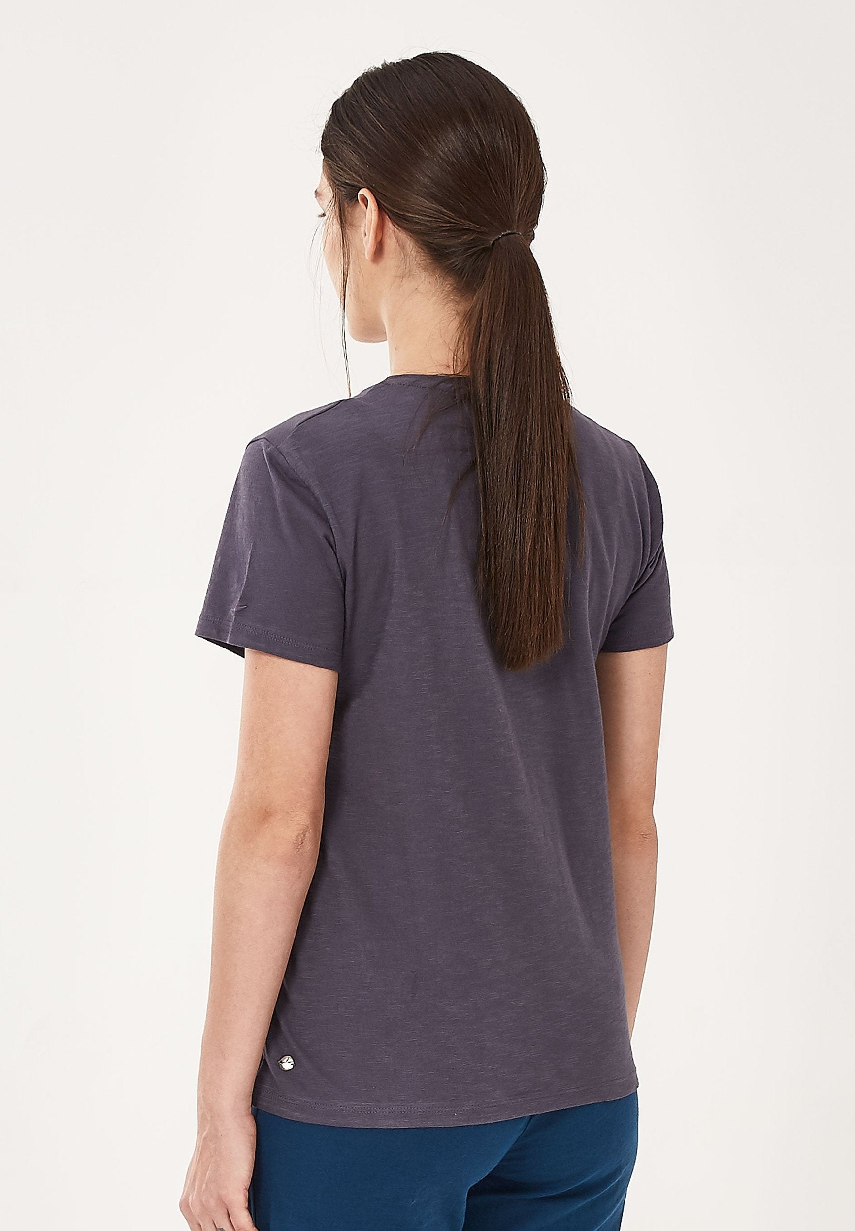 T-Shirt aus Bio-Baumwolle mit Blatt-Print