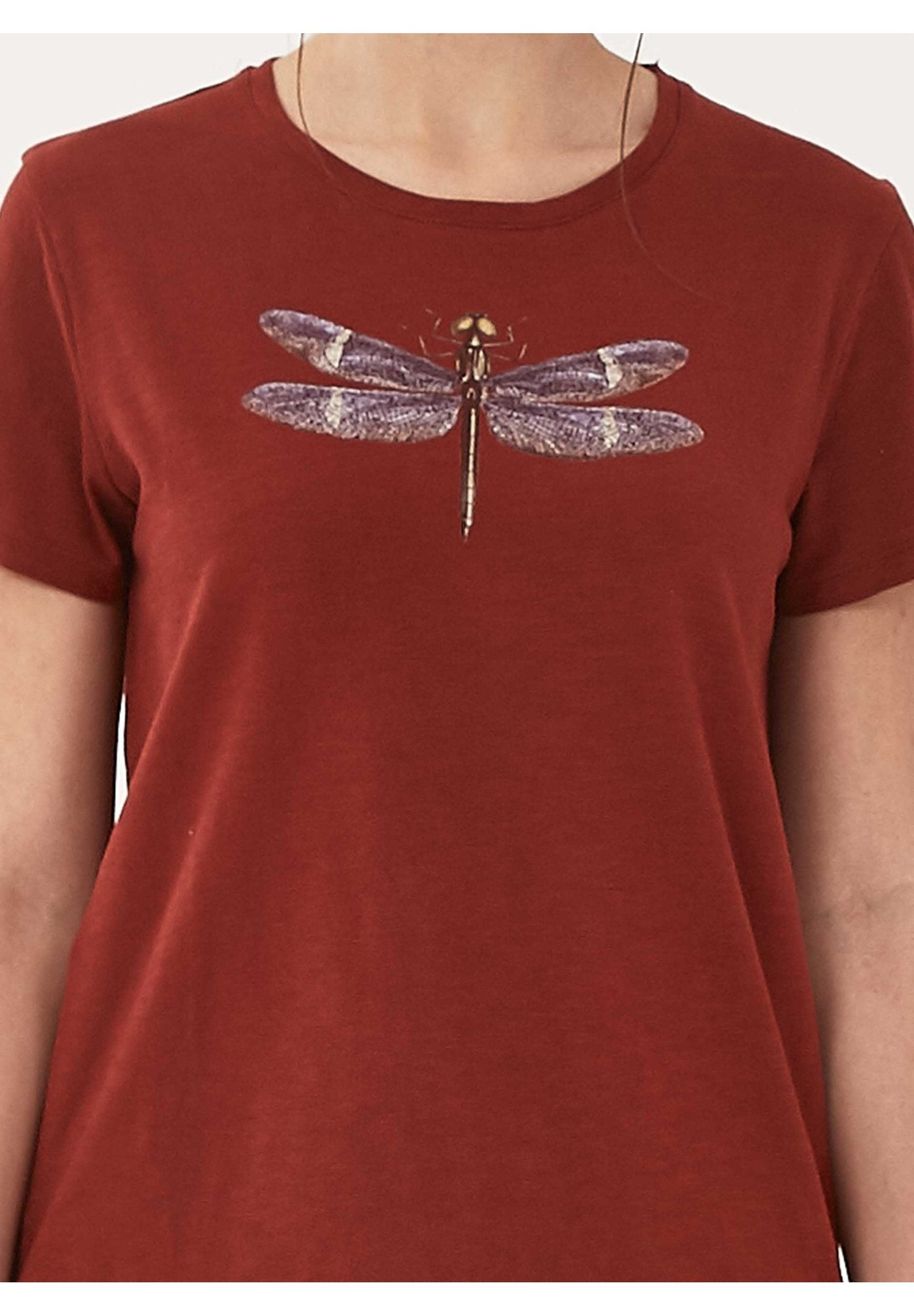 T-Shirt aus Bio-Baumwolle mit Libelle-Print