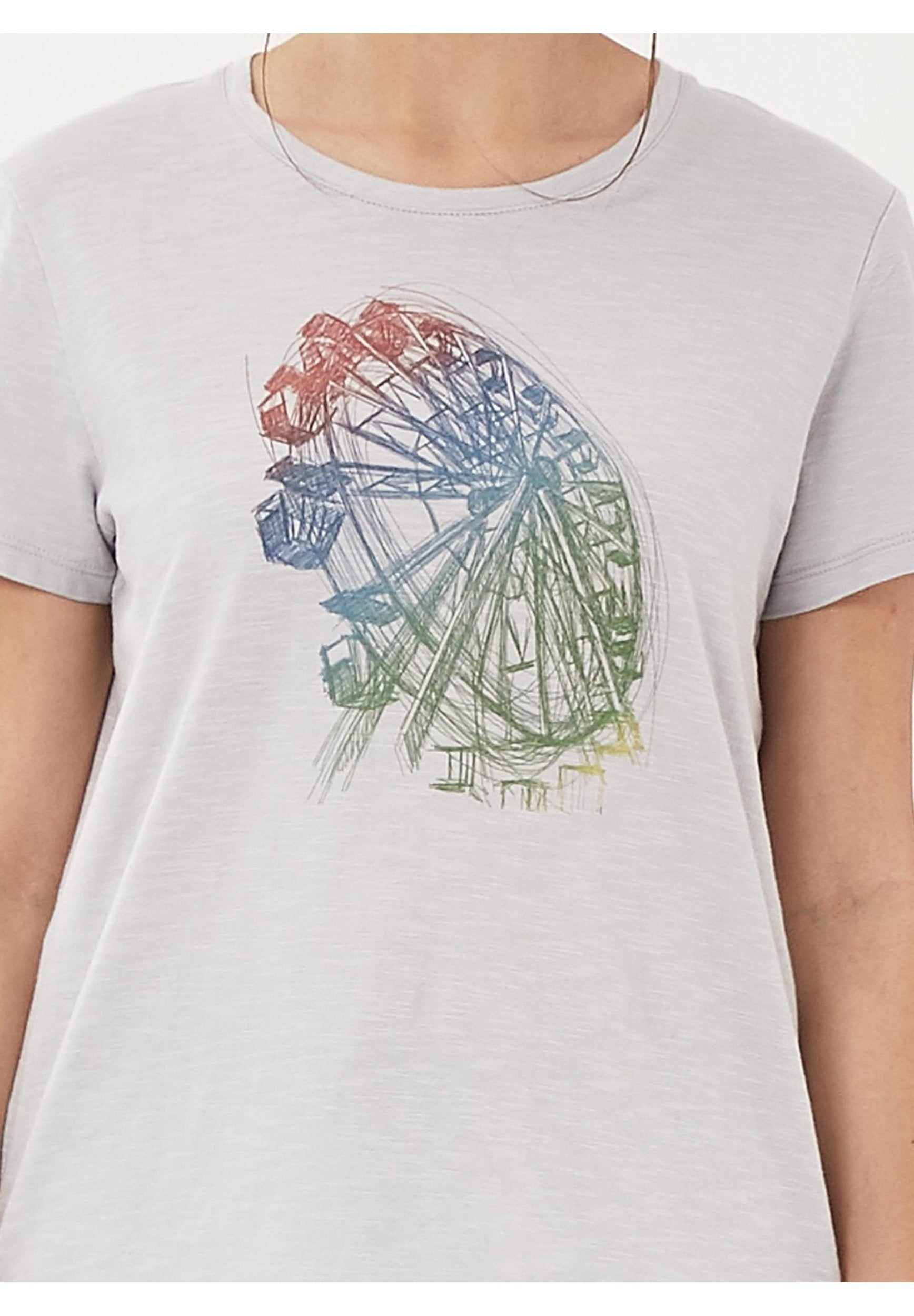 T-Shirt aus Bio-Baumwolle mit  Riesenrad-Print
