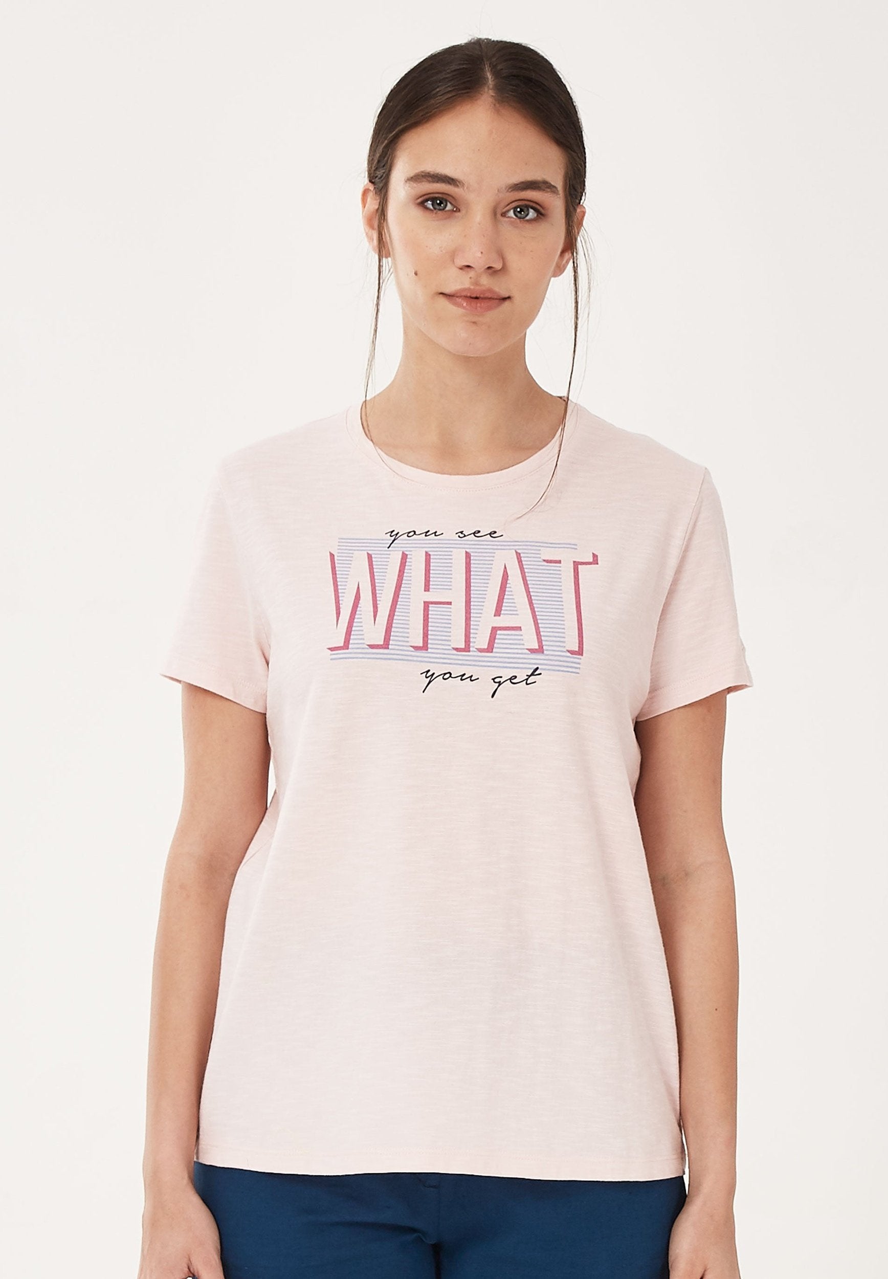 T-Shirt aus Bio-Baumwolle mit Print | Nachhaltige Damenmode