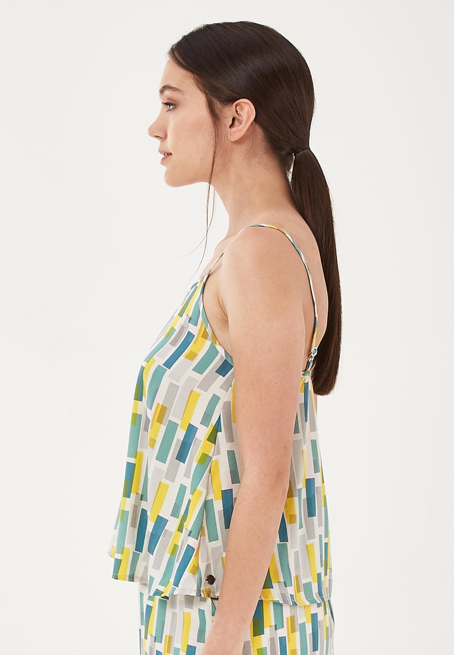 Spaghettiträger-Top aus TENCEL™ Lyocell mit Allover-Print