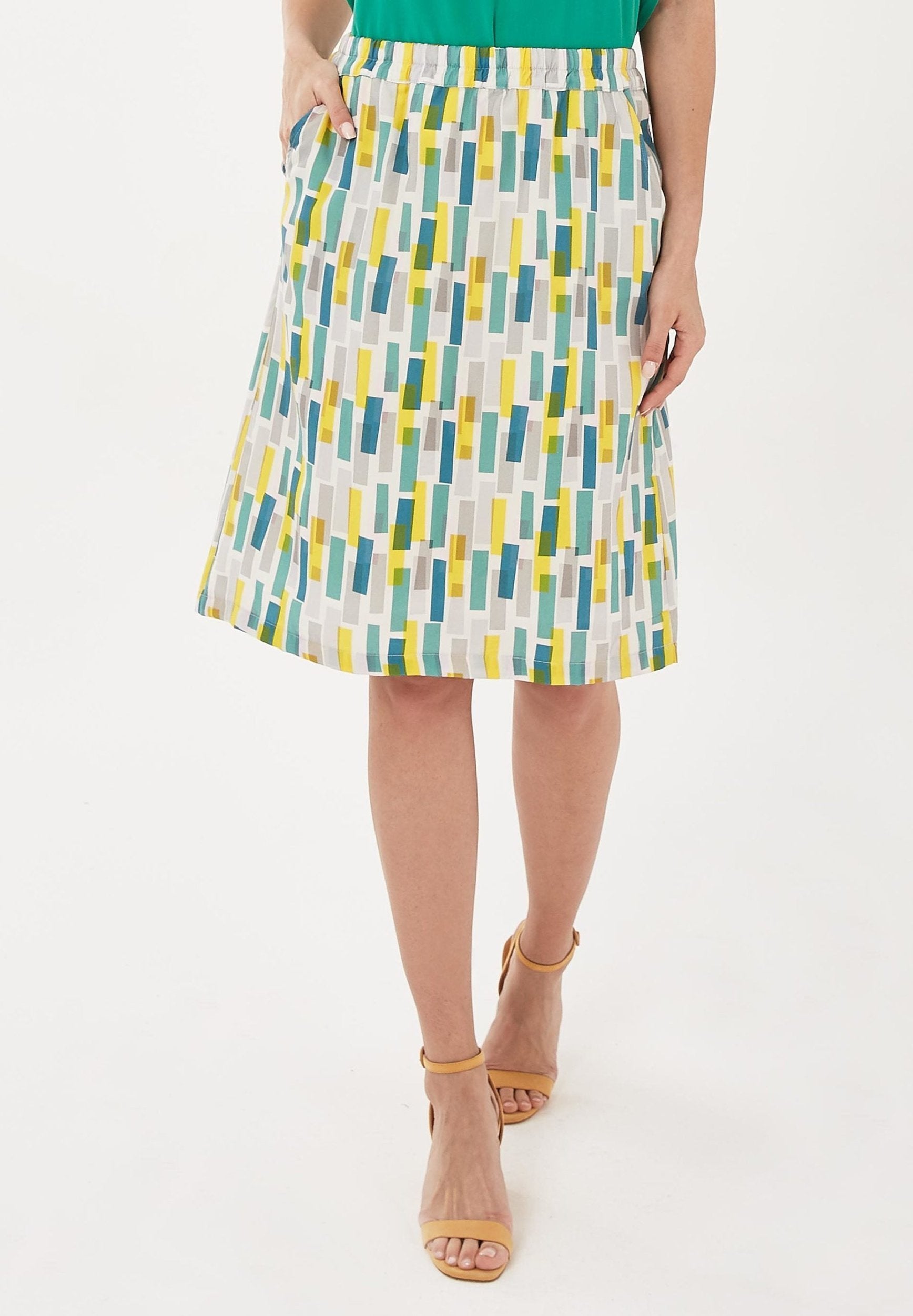 Rock aus TENCEL™ Lyocell mit Allover-Print | Eco Damenmode