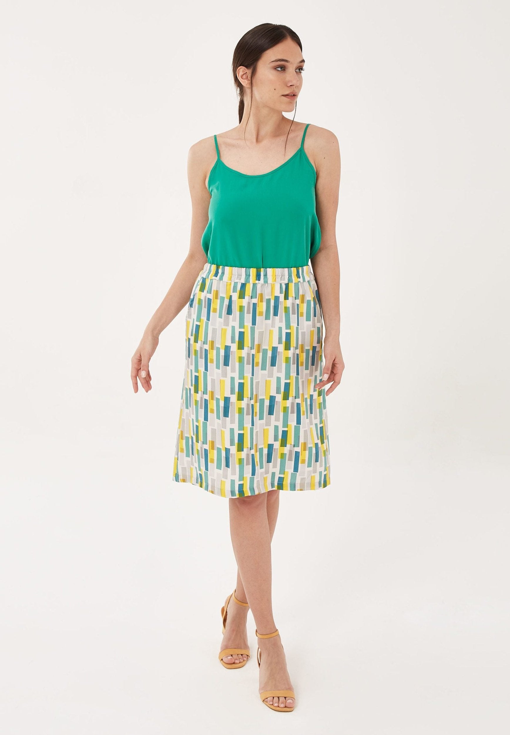 Rock aus TENCEL™ Lyocell mit Allover-Print