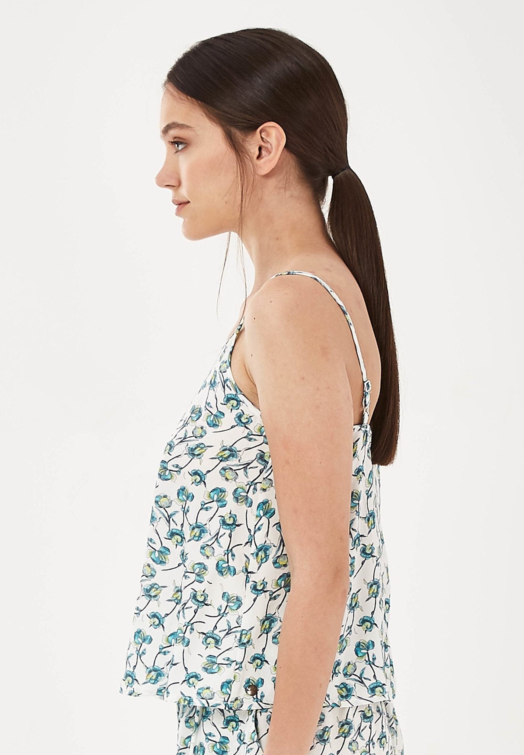 Spaghettiträger-Top aus TENCEL™ Lyocell mit Allover-Print