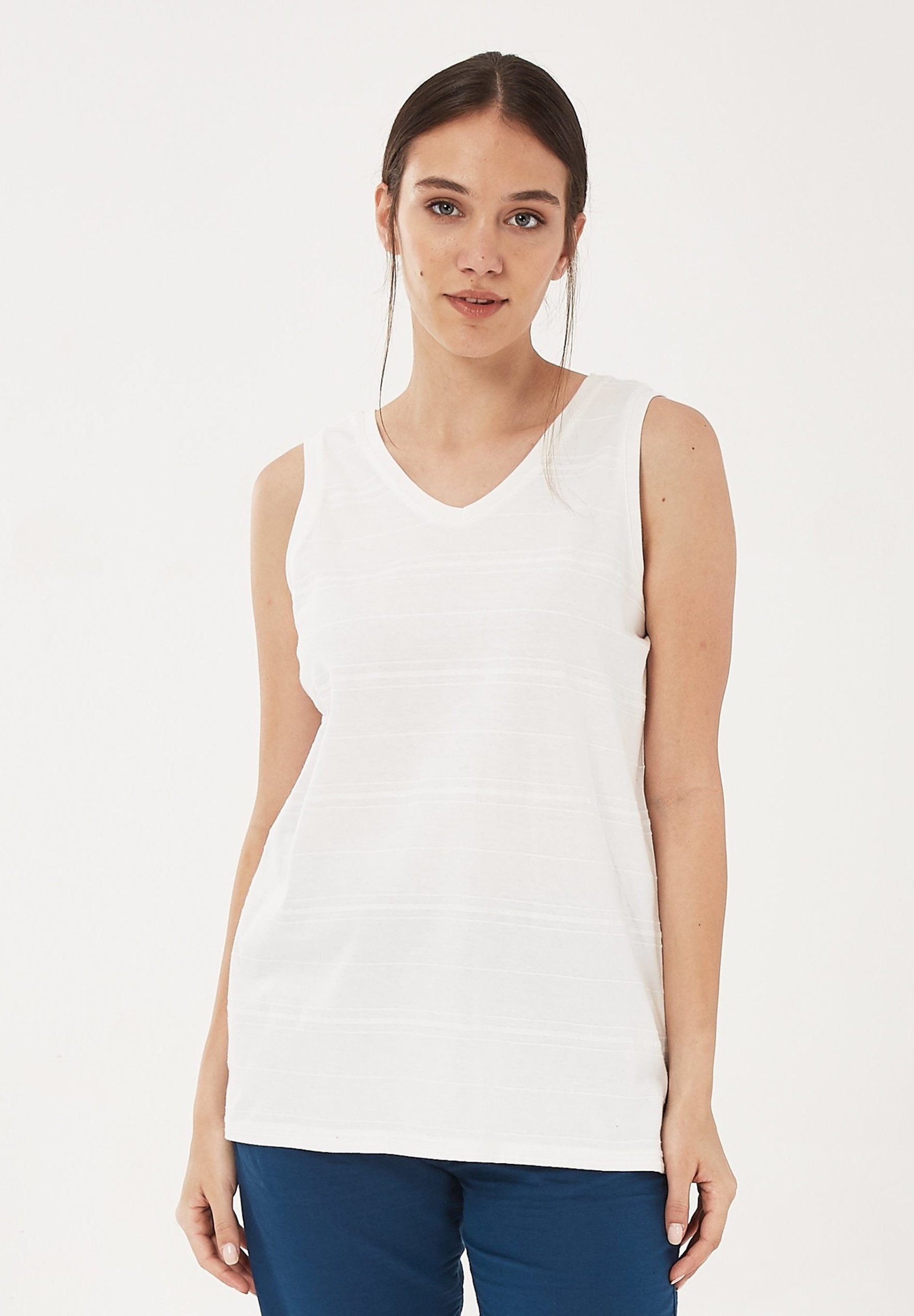 Top aus Bio-Baumwolle in Jacquard Jersey | Faire Damenmode