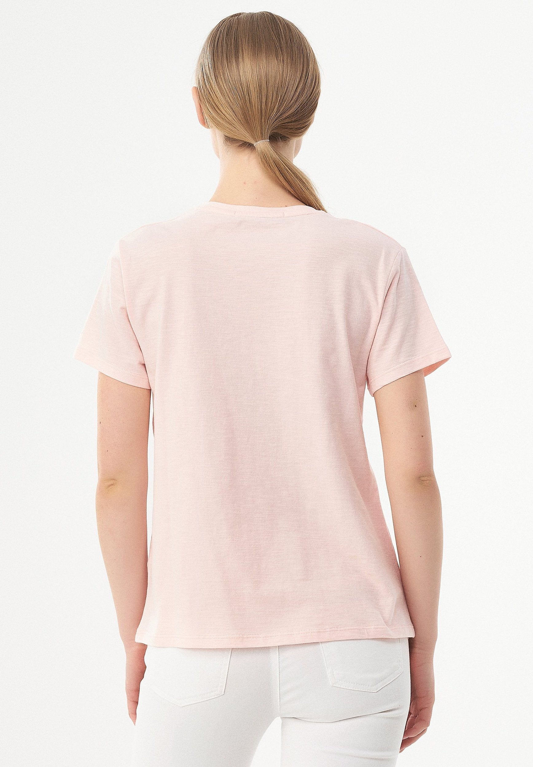 Basic T-Shirt aus Bio-Baumwolle mit V-Ausschnitt