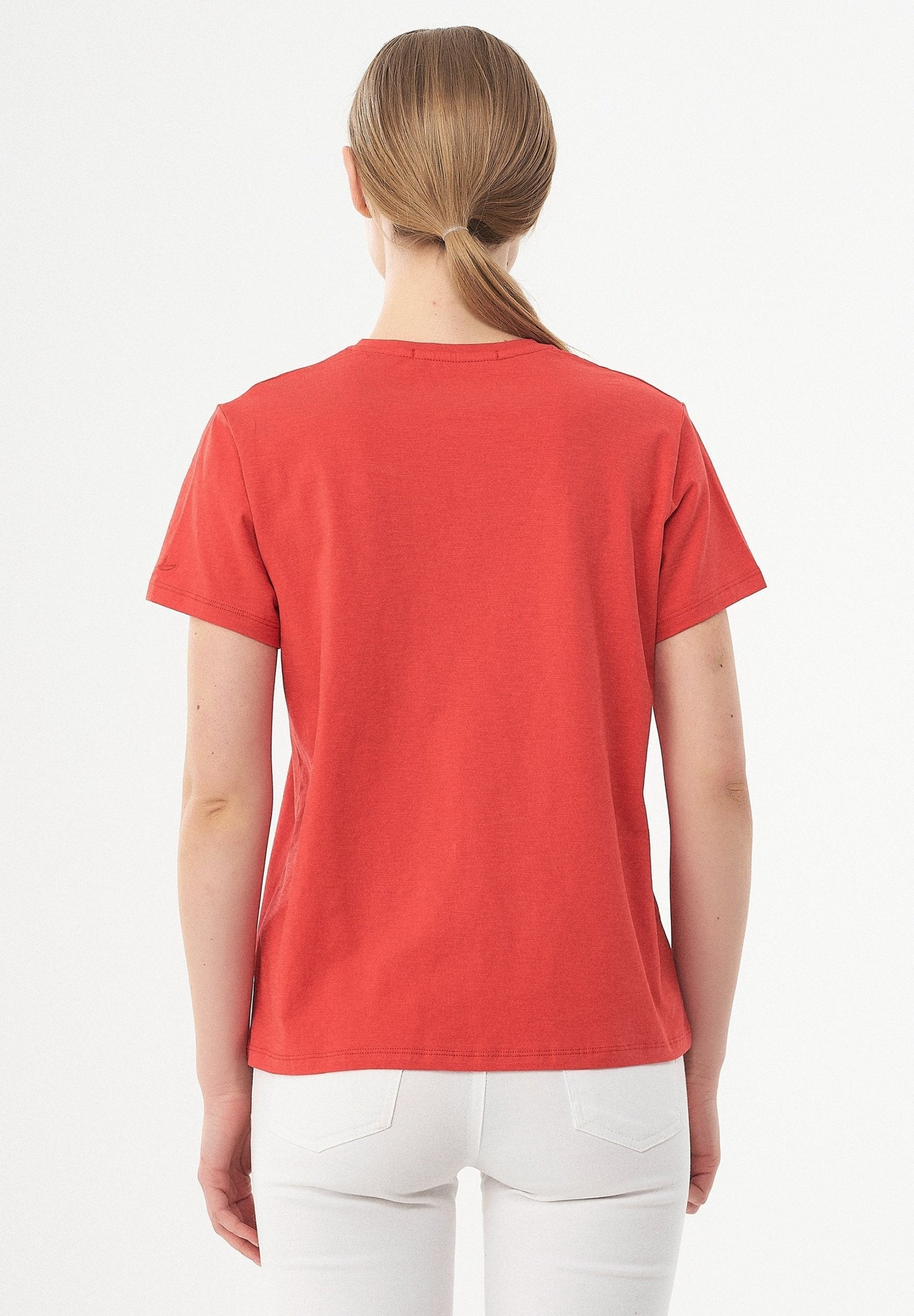 Basic T-Shirt aus Bio-Baumwolle mit V-Ausschnitt