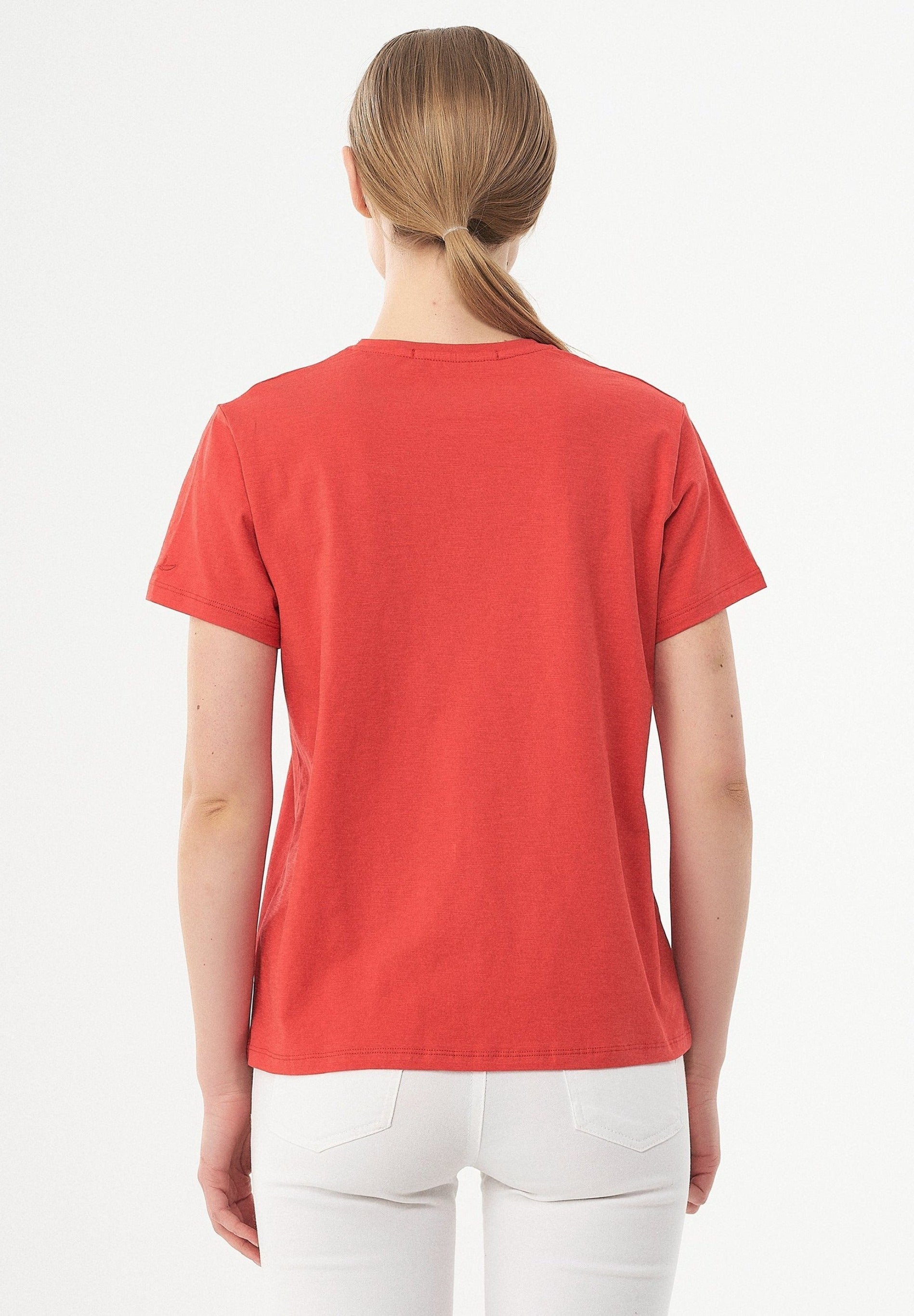 Basic T-Shirt aus Bio-Baumwolle mit V-Ausschnitt
