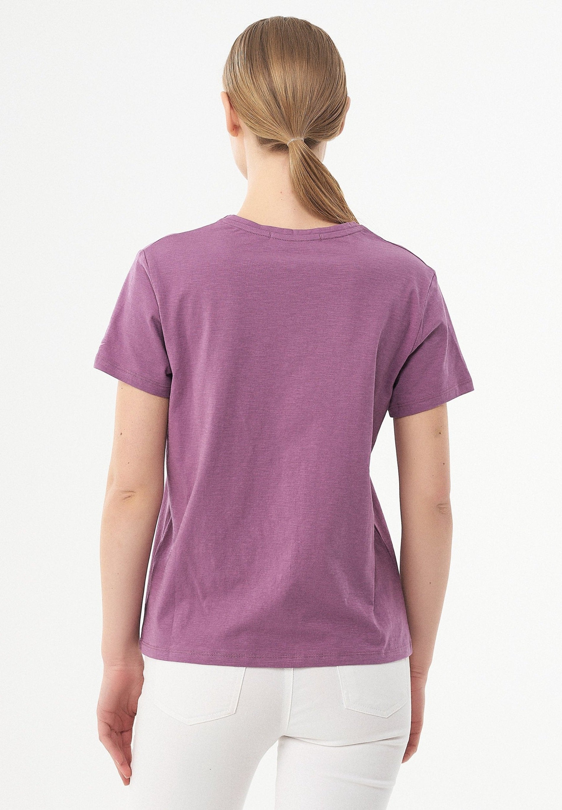 Basic T-Shirt aus Bio-Baumwolle mit V-Ausschnitt