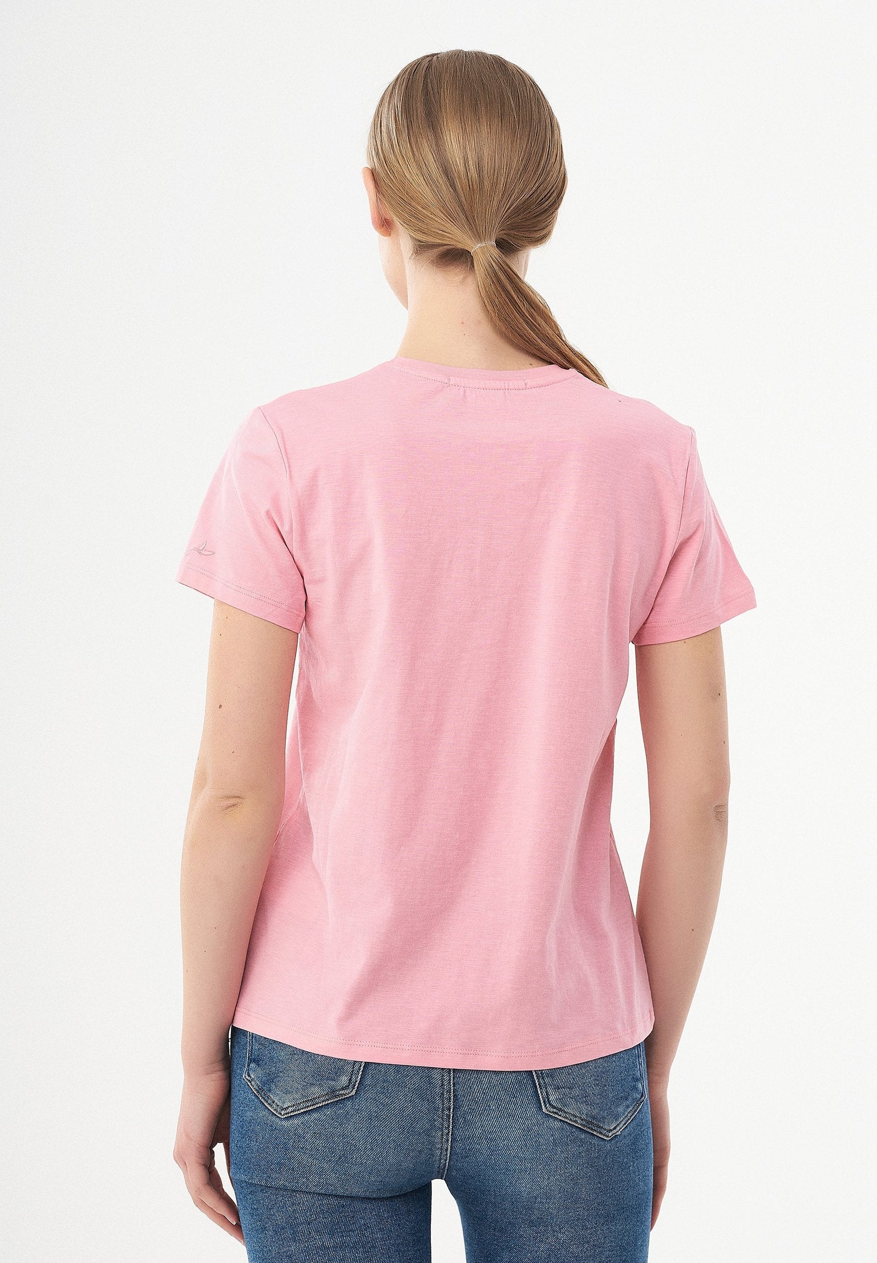 Basic T-Shirt aus Bio-Baumwolle mit V-Ausschnitt