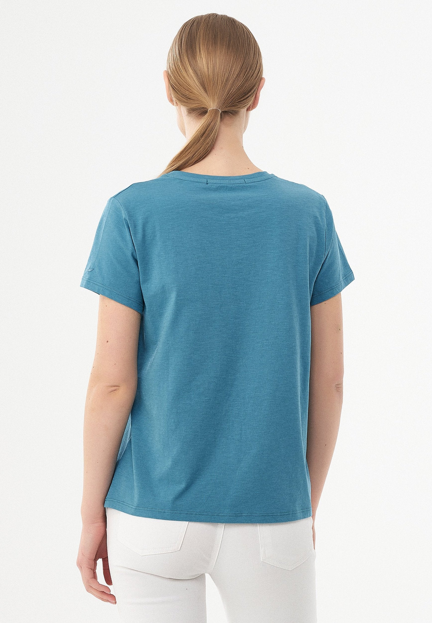 T-Shirt aus Bio-Baumwolle mit Orangen-Print