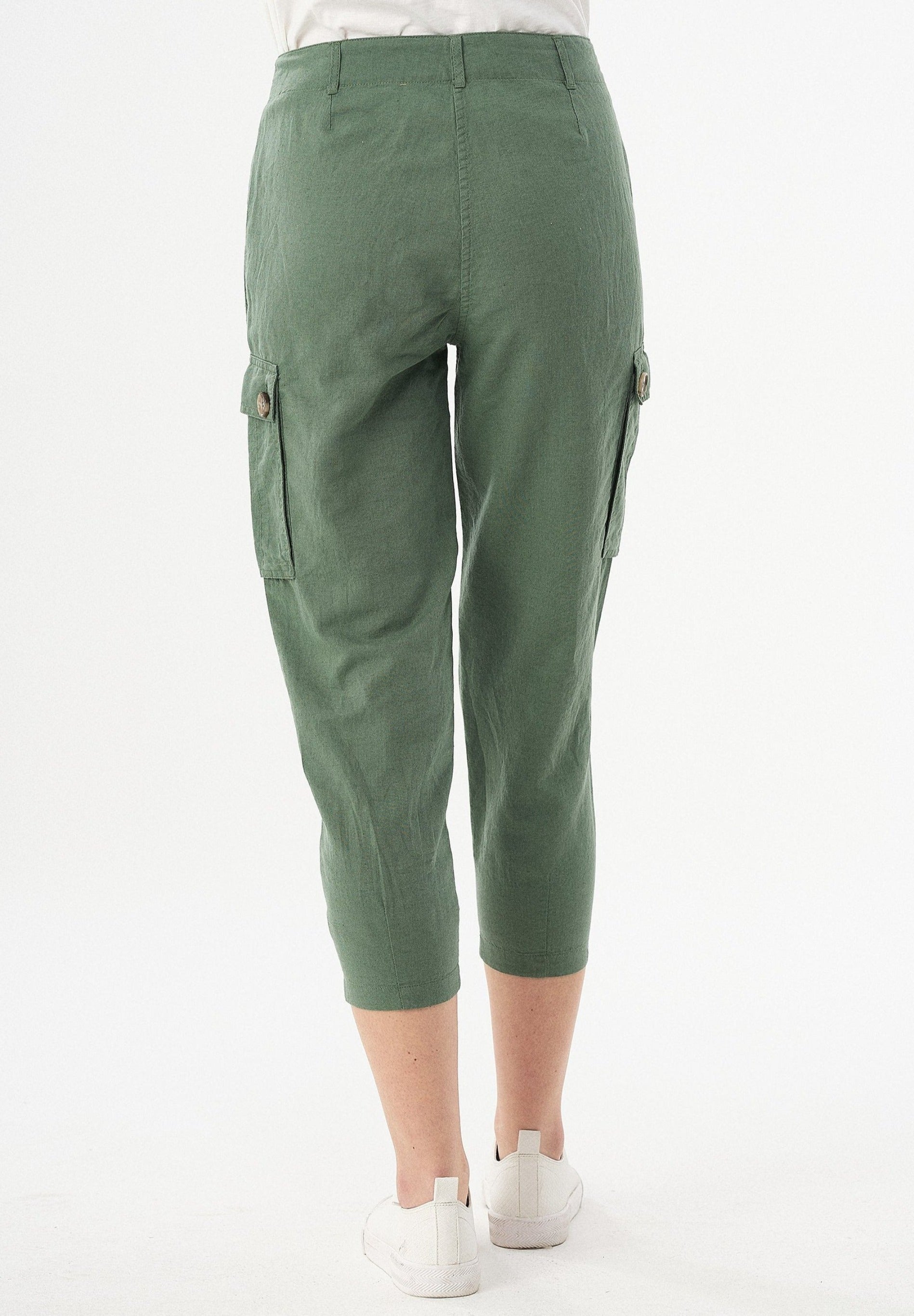Cargohose aus Leinengemisch