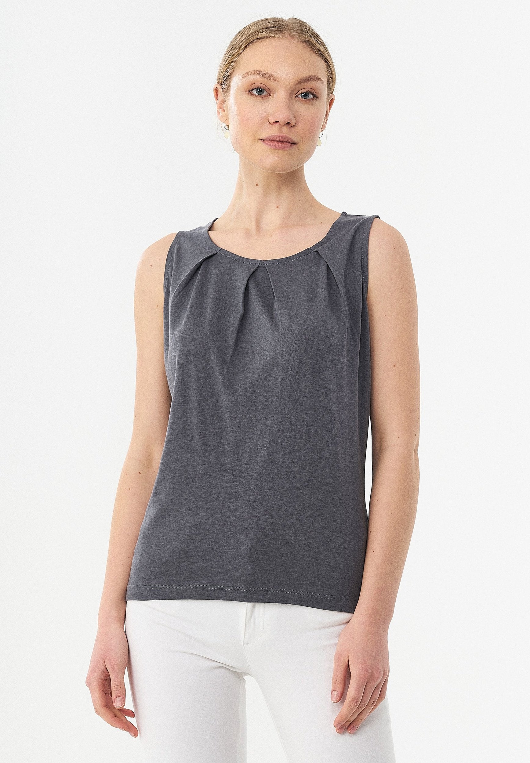 Top aus TENCEL™ Lyocell und Bio-Baumwolle