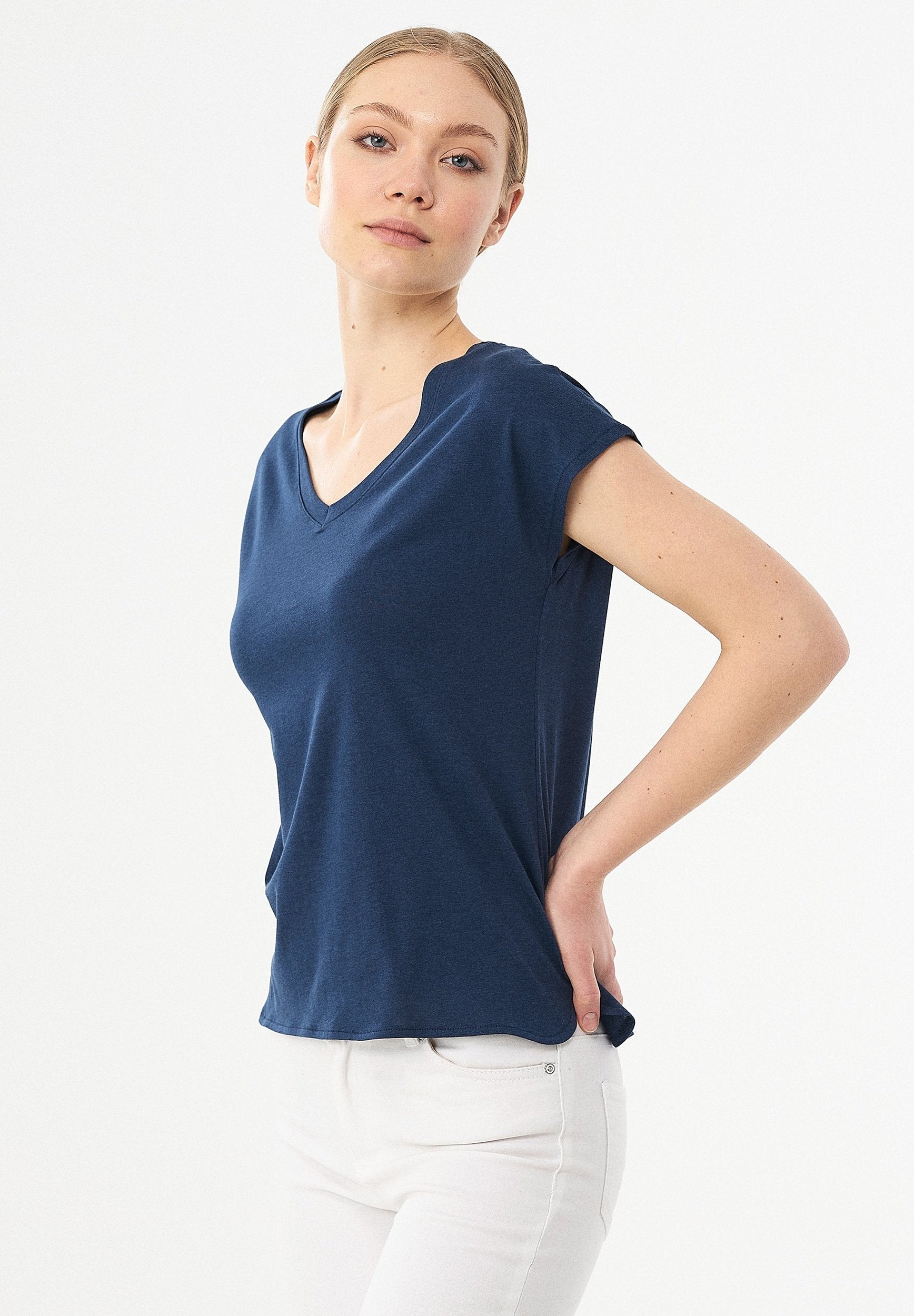 T-Shirt aus TENCEL™ Lyocell und Bio-Baumwolle