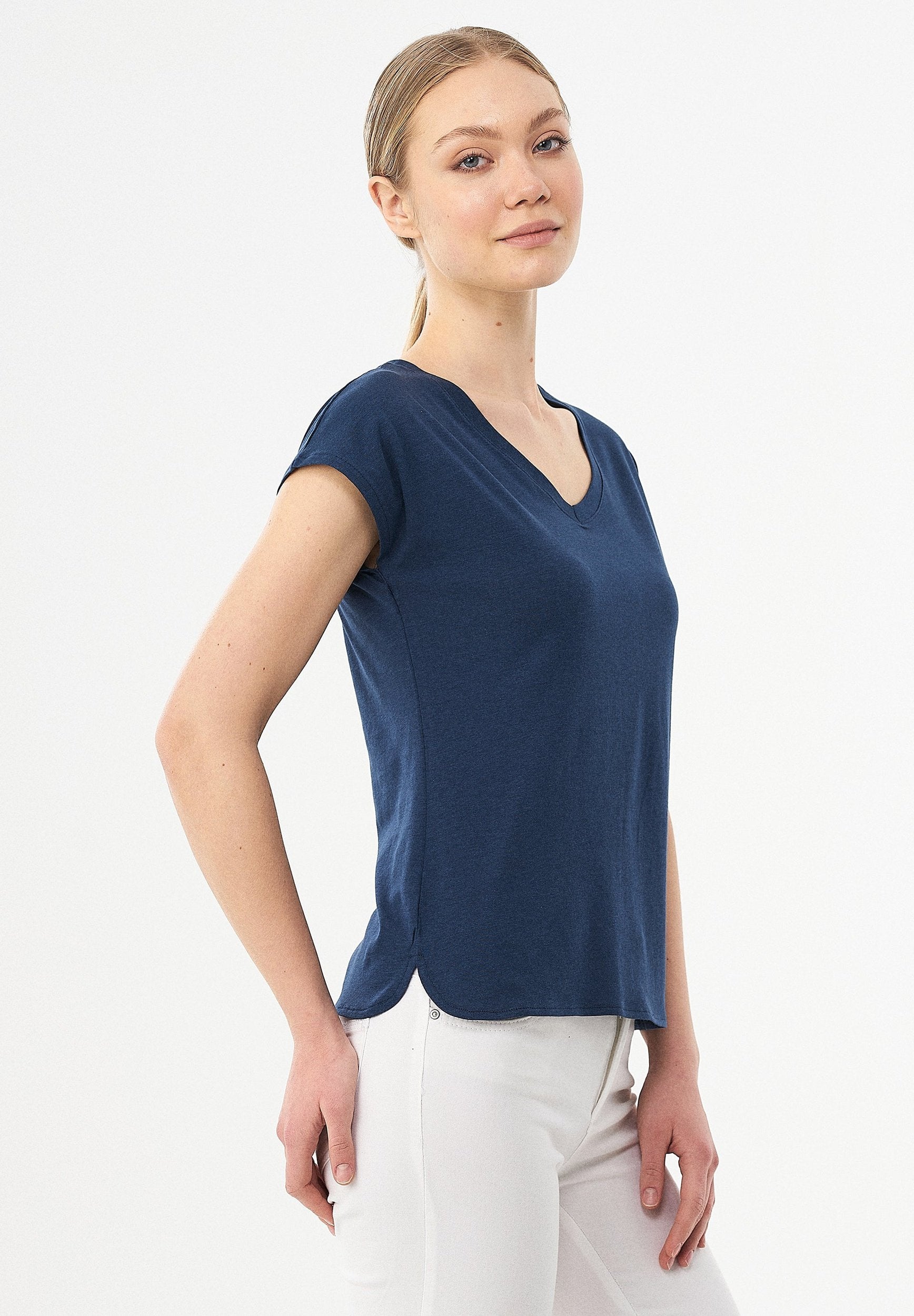 T-Shirt aus TENCEL™ Lyocell und Bio-Baumwolle