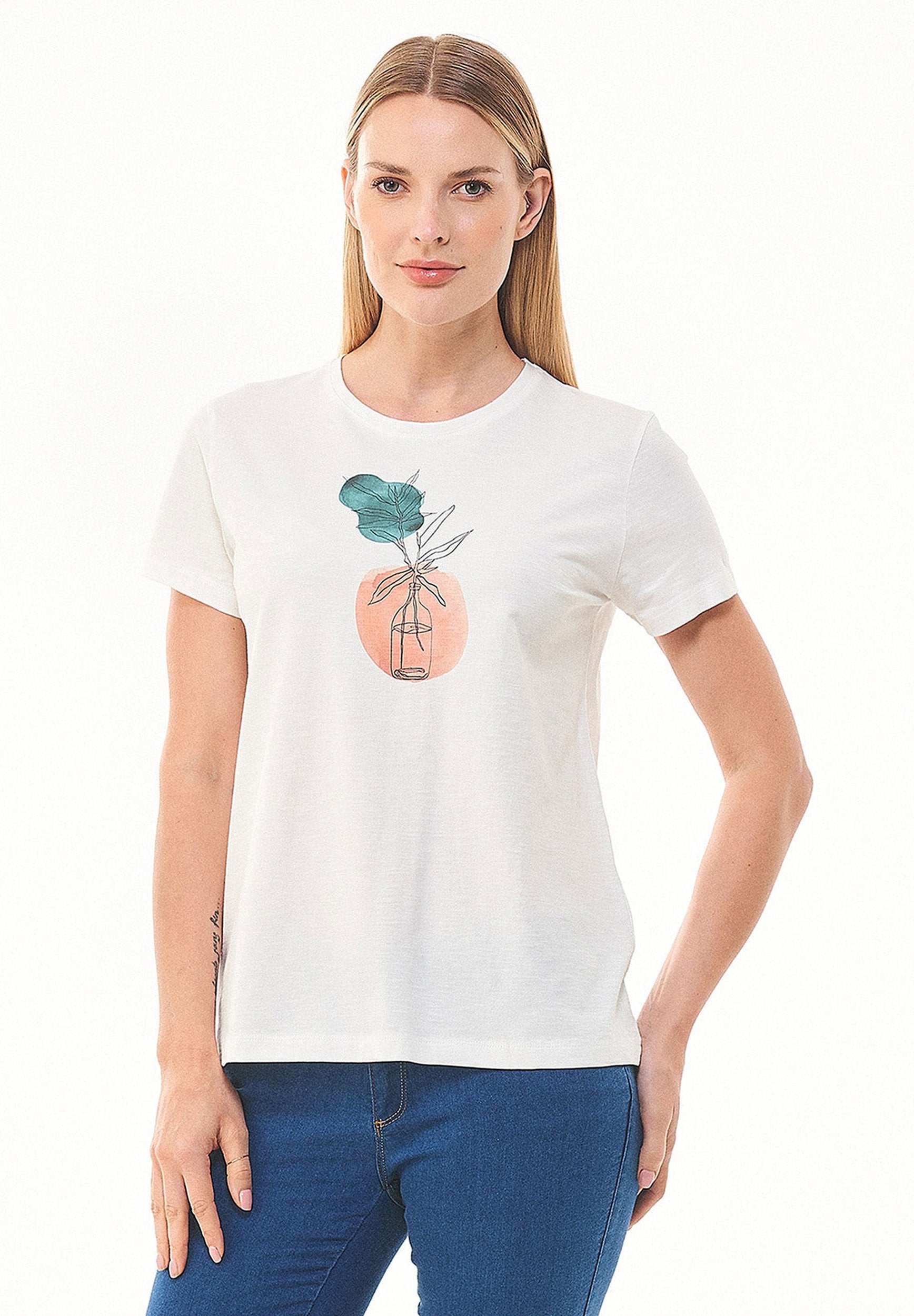 T-Shirt aus Bio-Baumwolle mit Print