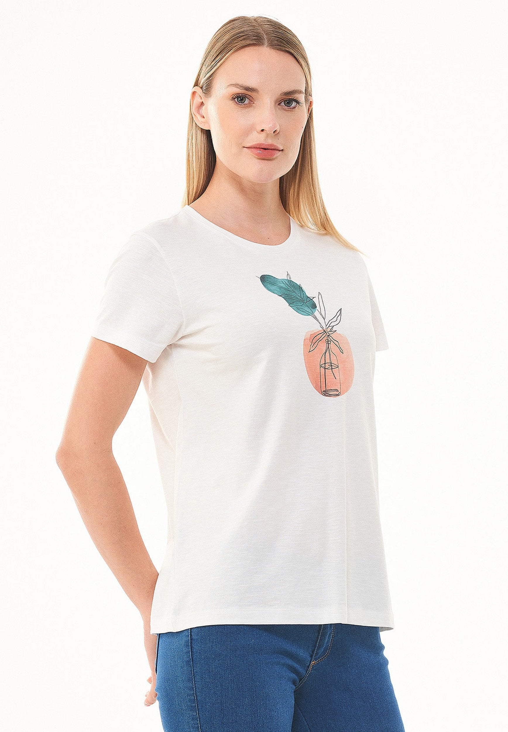 T-Shirt aus Bio-Baumwolle mit Print