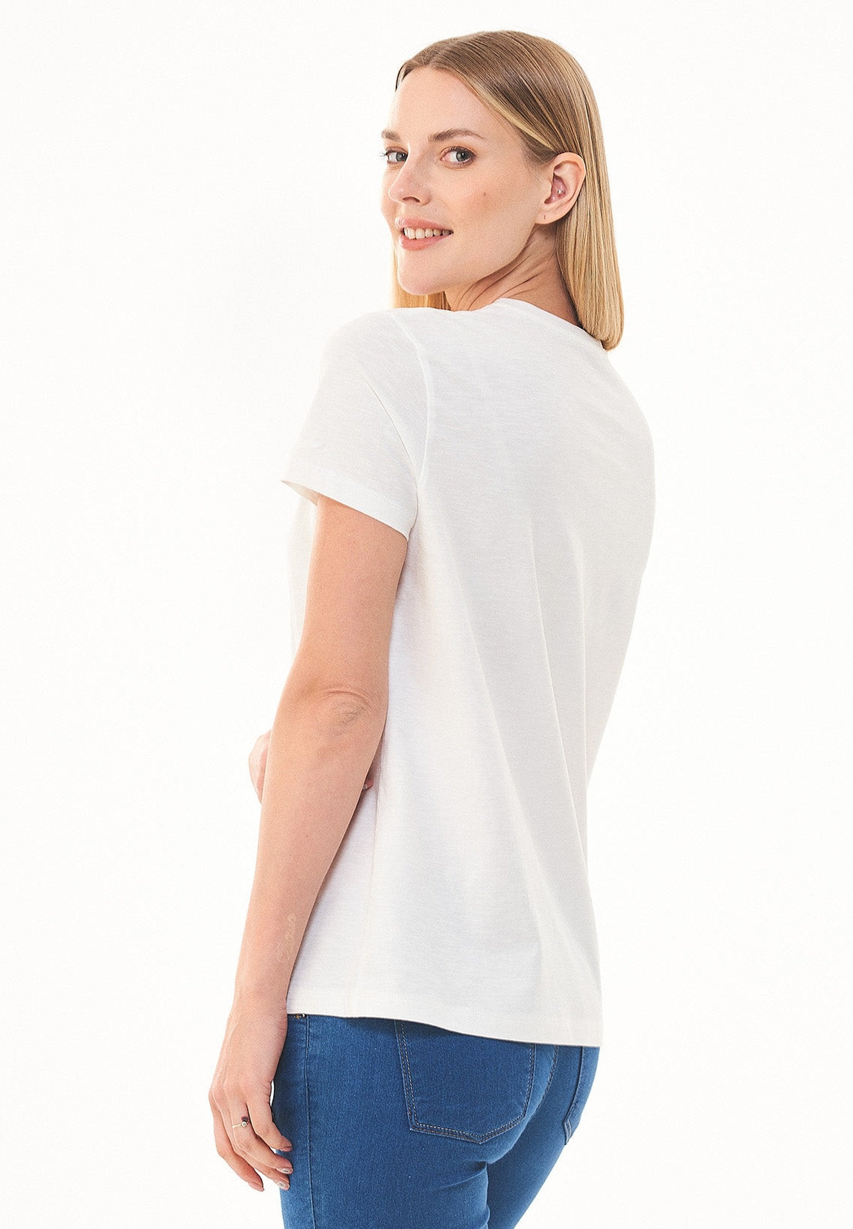 T-Shirt aus Bio-Baumwolle mit Print