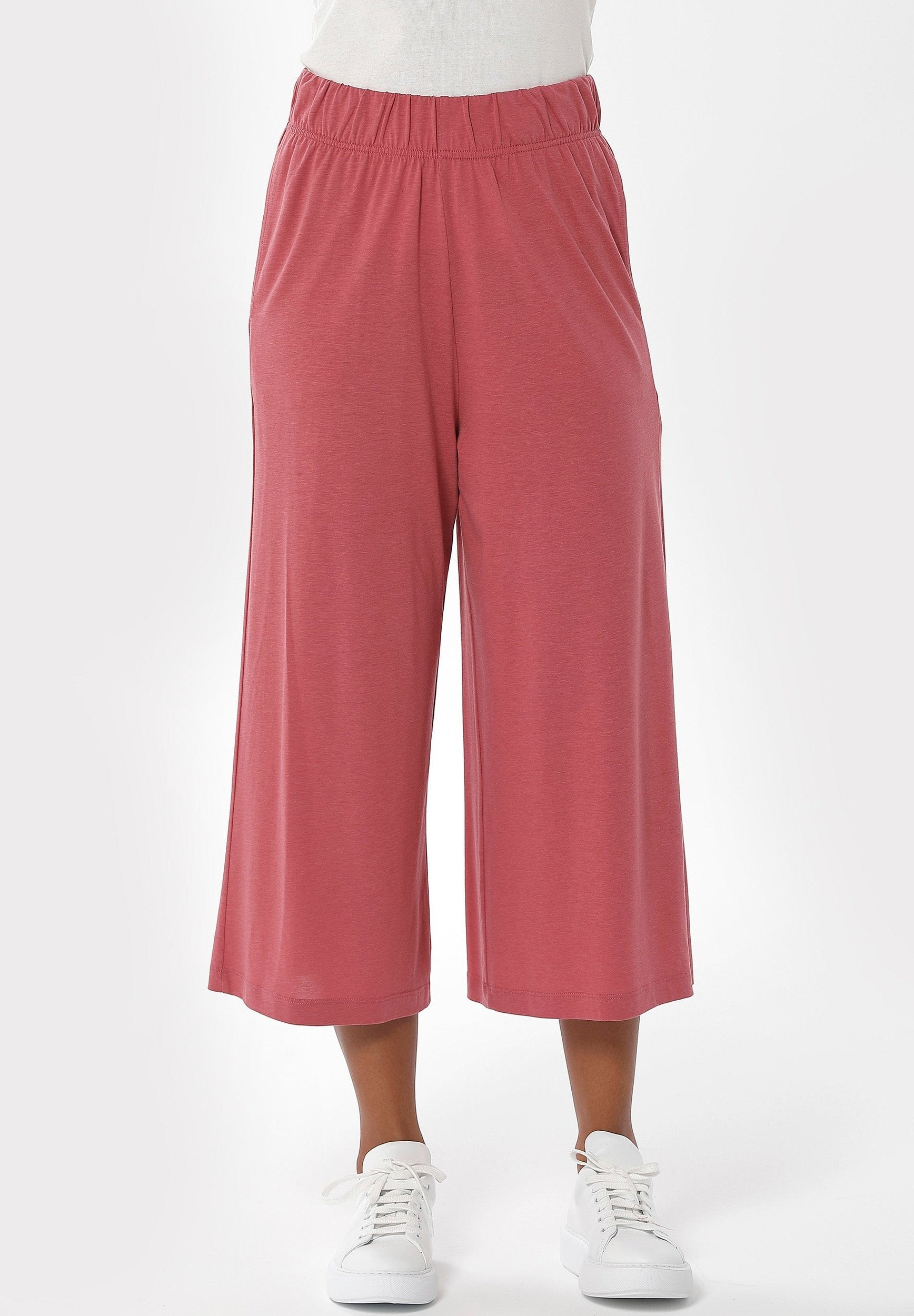 Jerseyhose aus TENCEL™ Lyocell und Bio-Baumwolle in 3/4-Länge