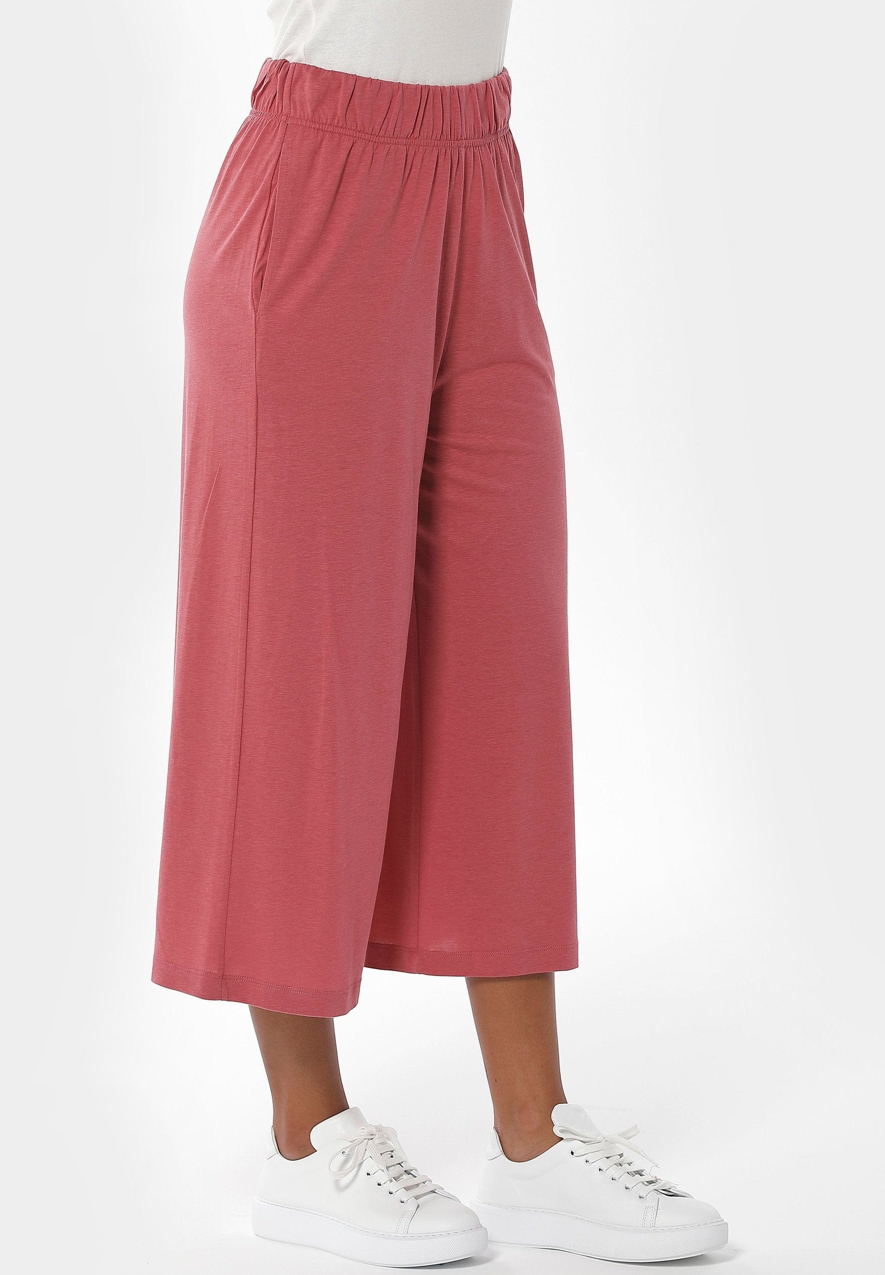 Jerseyhose aus TENCEL™ Lyocell und Bio-Baumwolle in 3/4-Länge