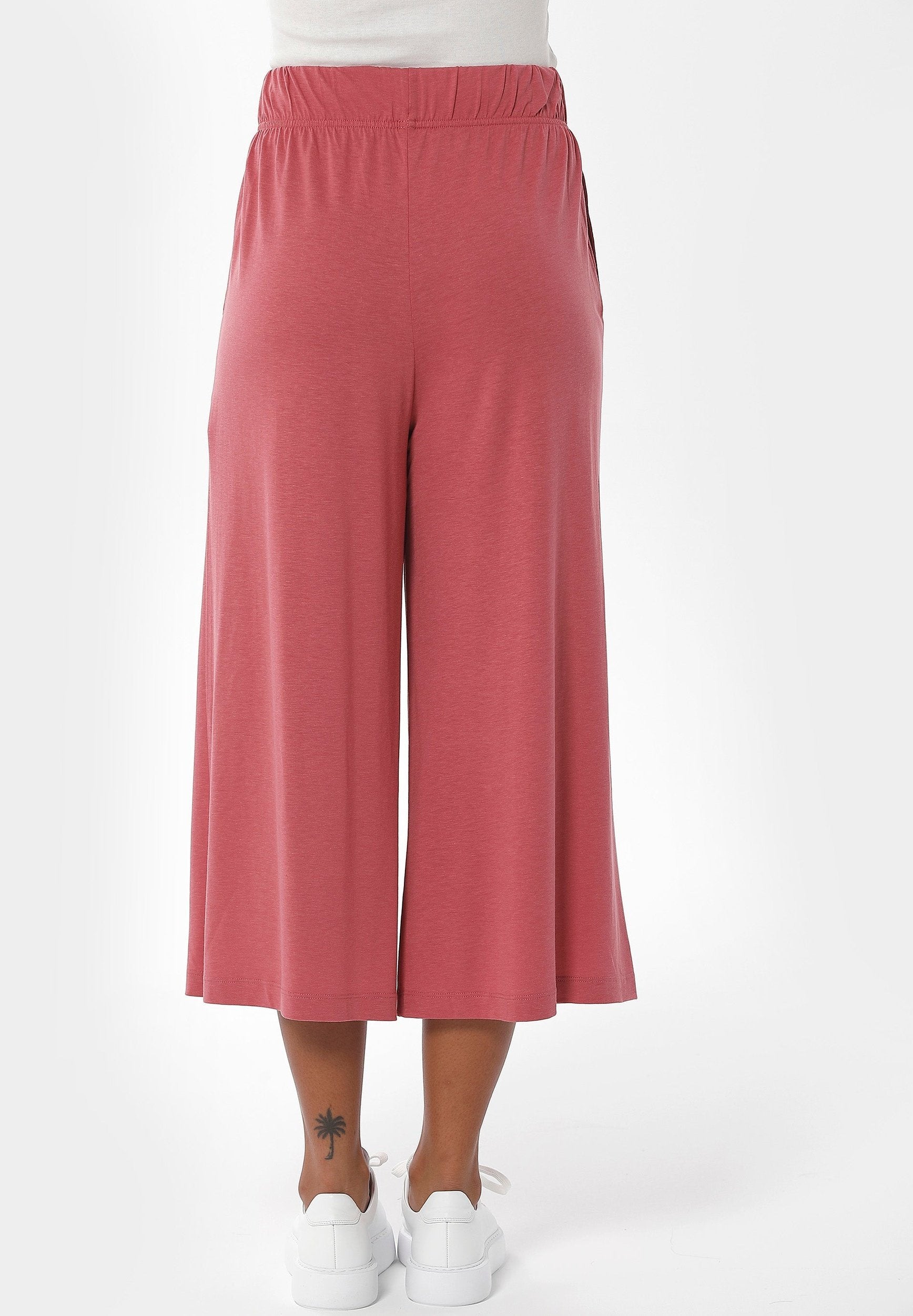Jerseyhose aus TENCEL™ Lyocell und Bio-Baumwolle in 3/4-Länge
