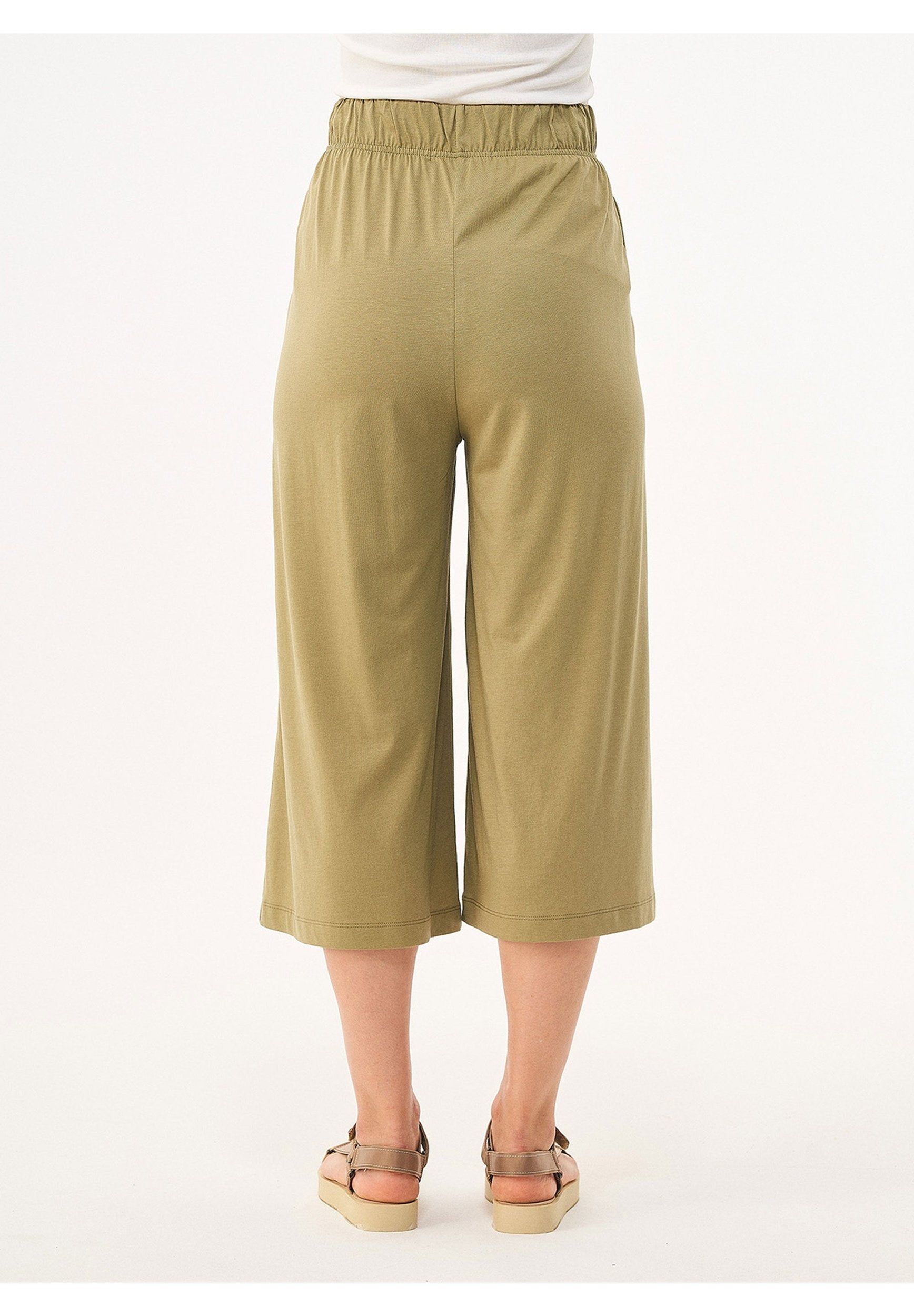 Jerseyhose aus TENCEL™ Lyocell und Bio-Baumwolle in 3/4-Länge
