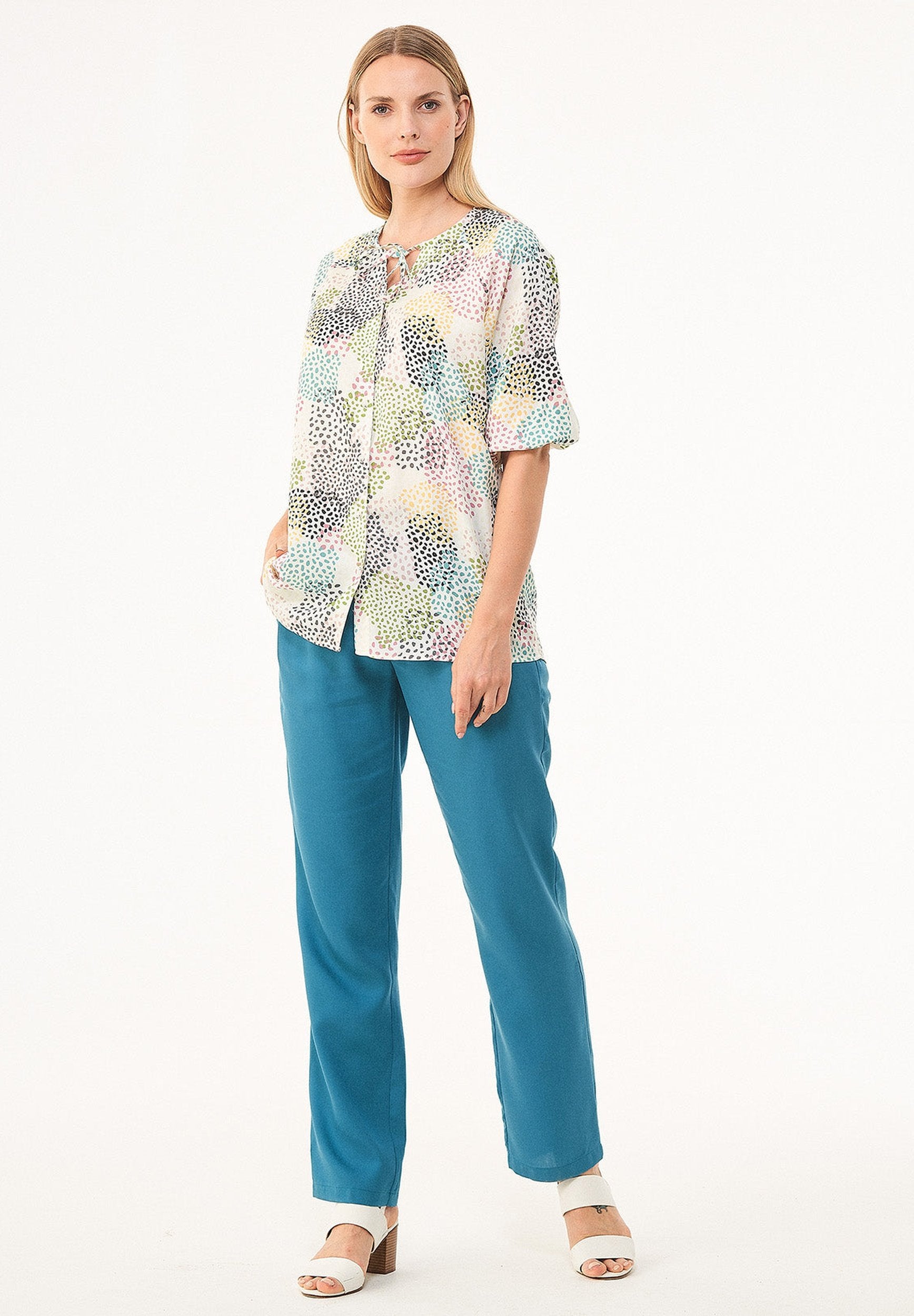Bluse aus TENCEL™ Lyocell mit Allover-Print