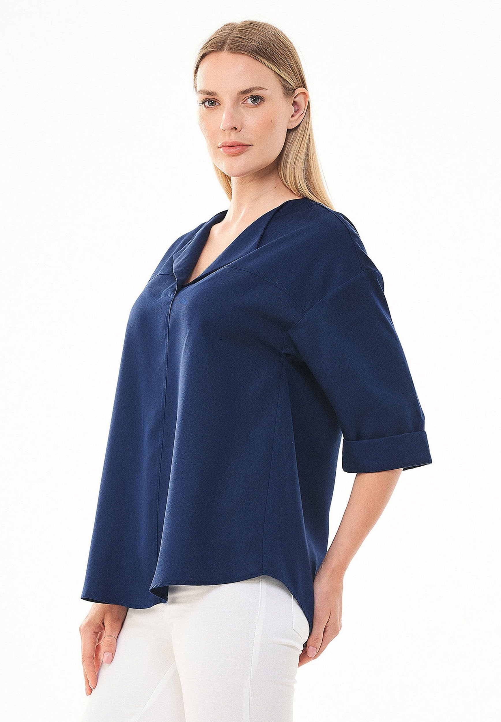 3/4-Arm Bluse aus TENCEL™ Lyocell