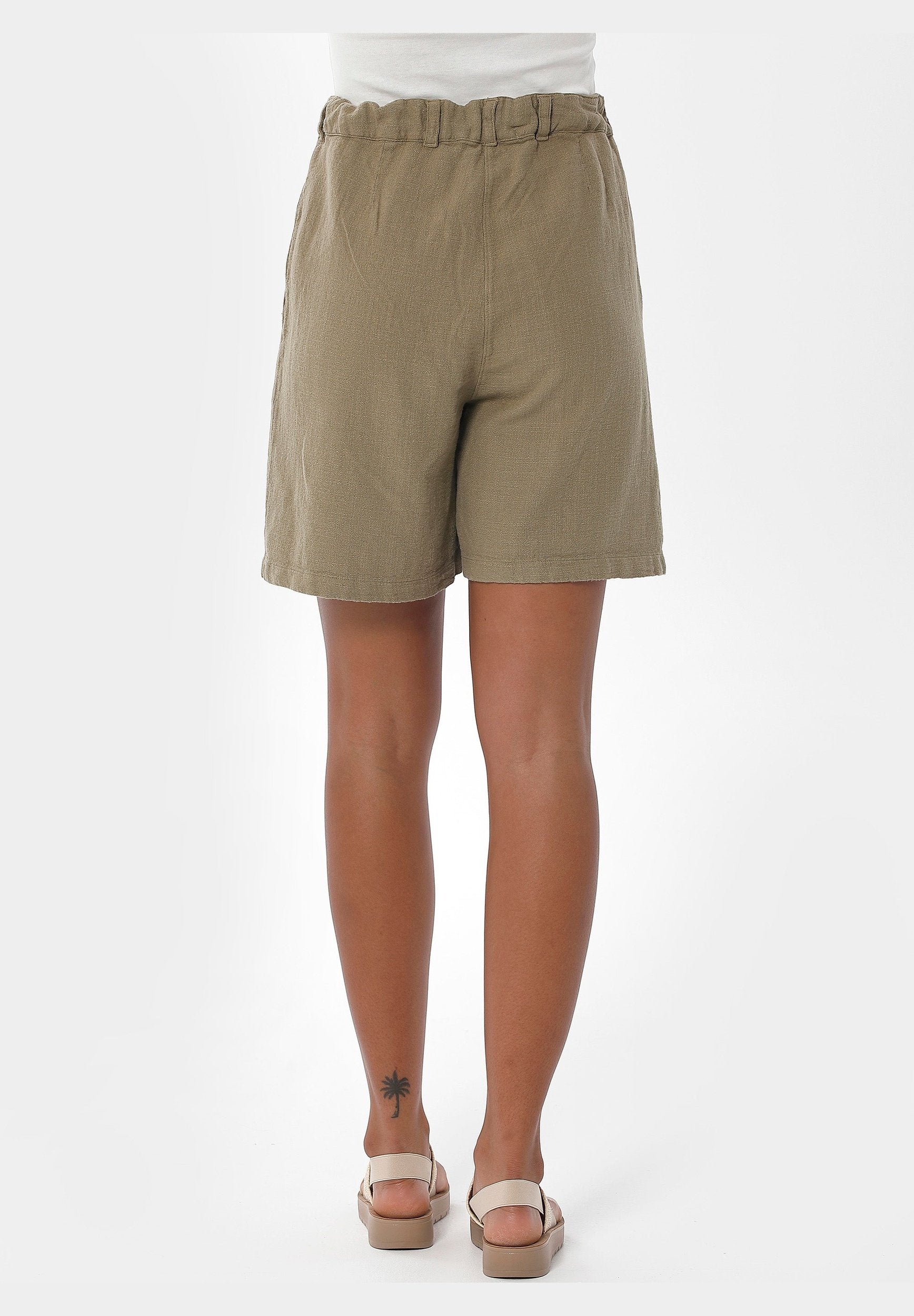 Shorts aus Leinen-Bio Baumwolle Mix mit LENZING™ ECOVERO™