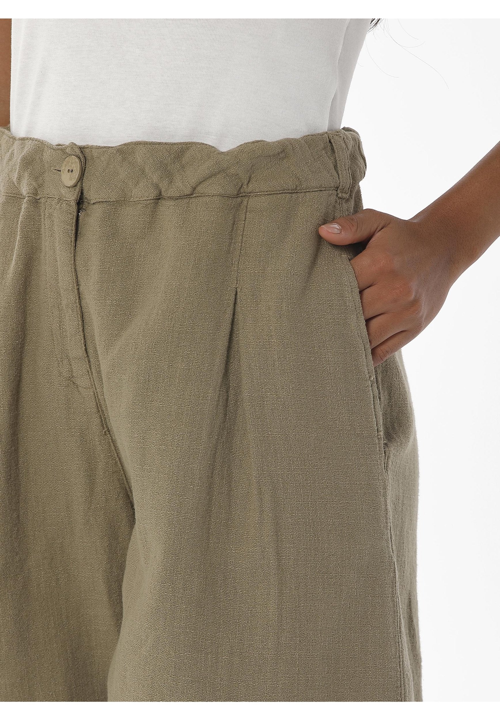 Shorts aus Leinen-Bio Baumwolle Mix mit LENZING™ ECOVERO™