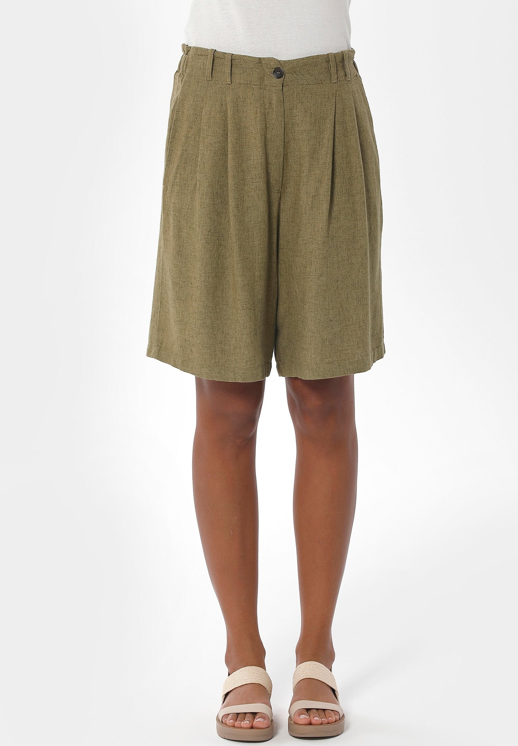 Shorts aus LENZING™ ECOVERO™  und Leinen