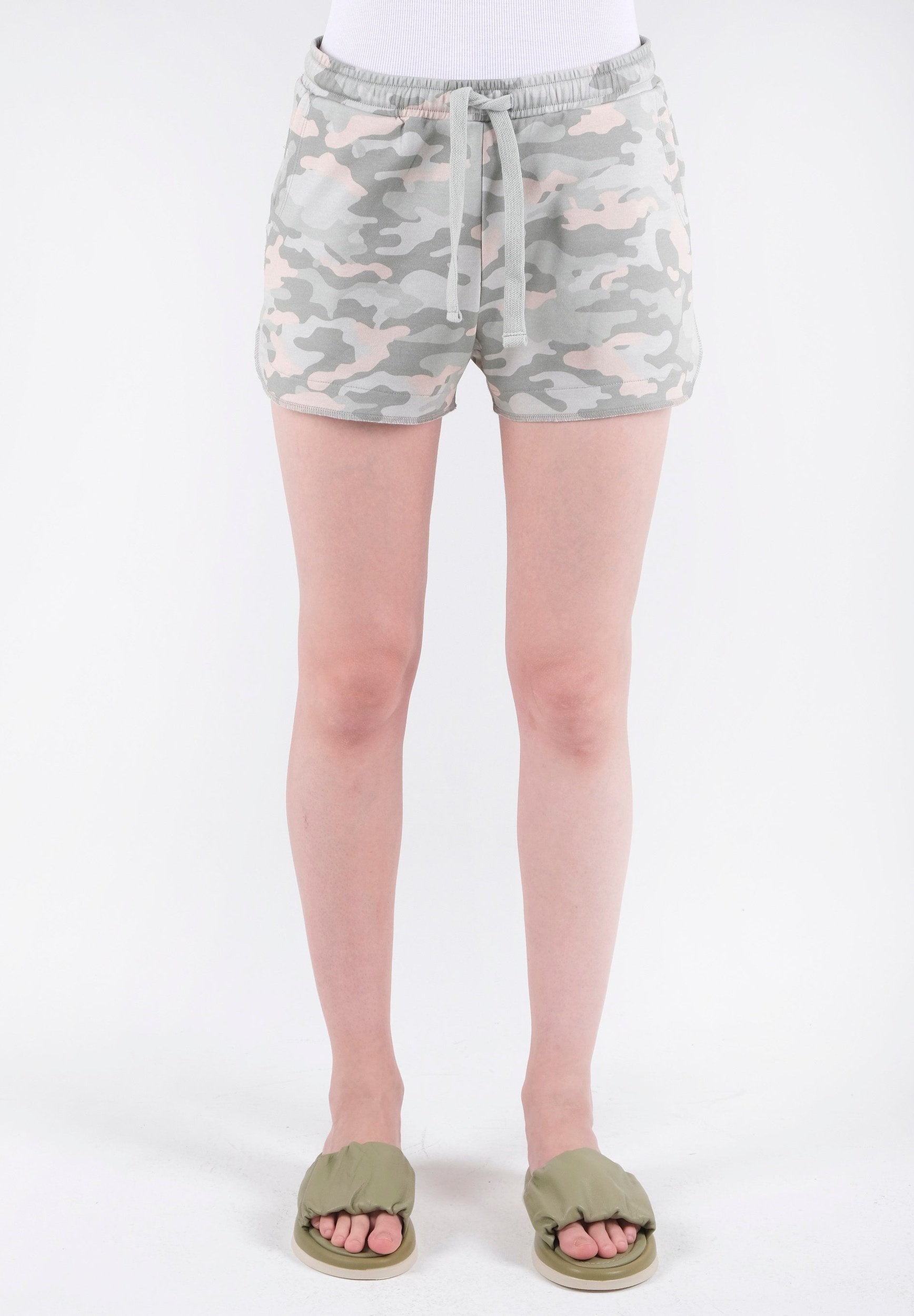 Sweatshorts aus Bio-Baumwolle mit Camouflage-Muster