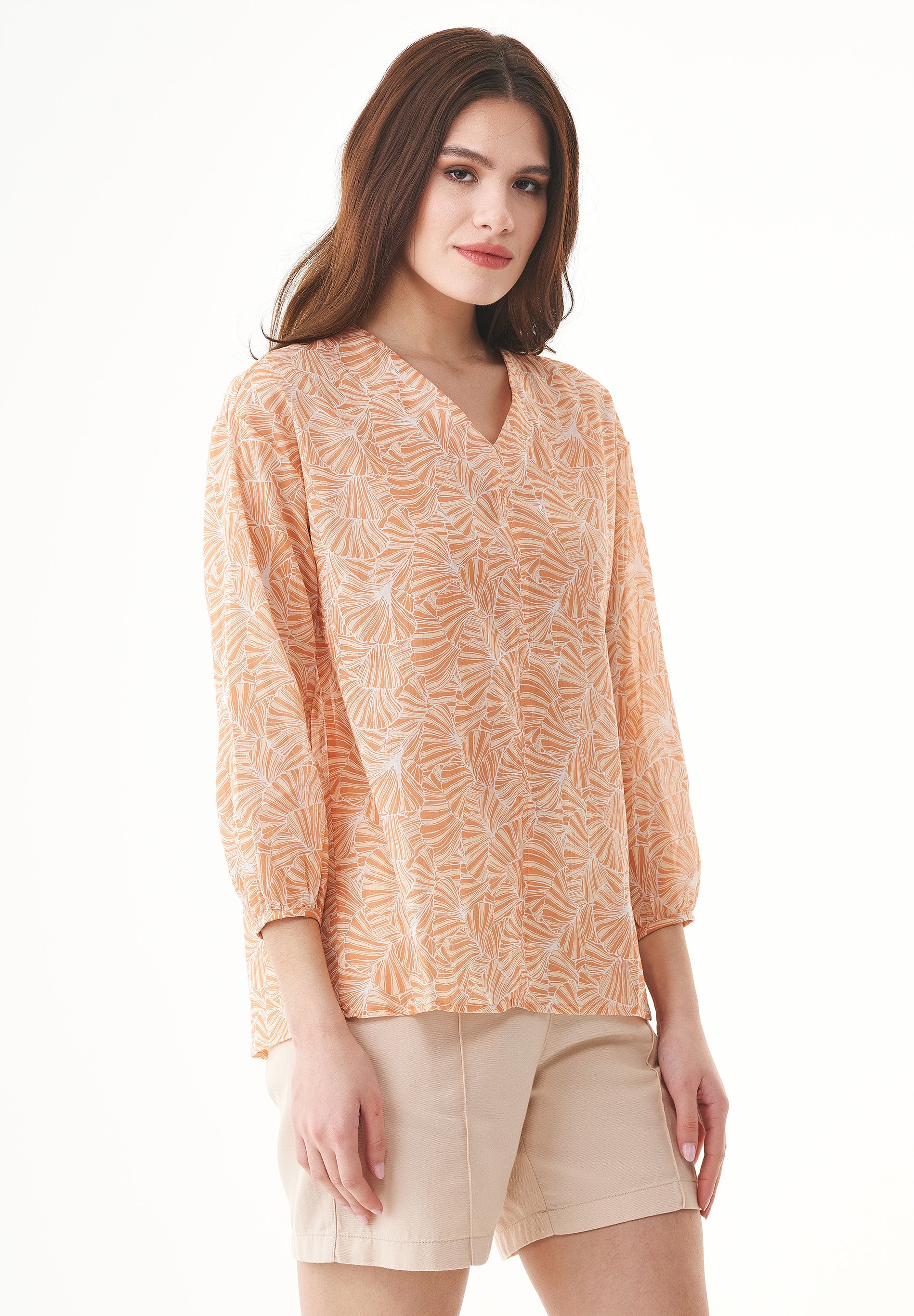 Bluse aus Bio-Baumwoll-Voile