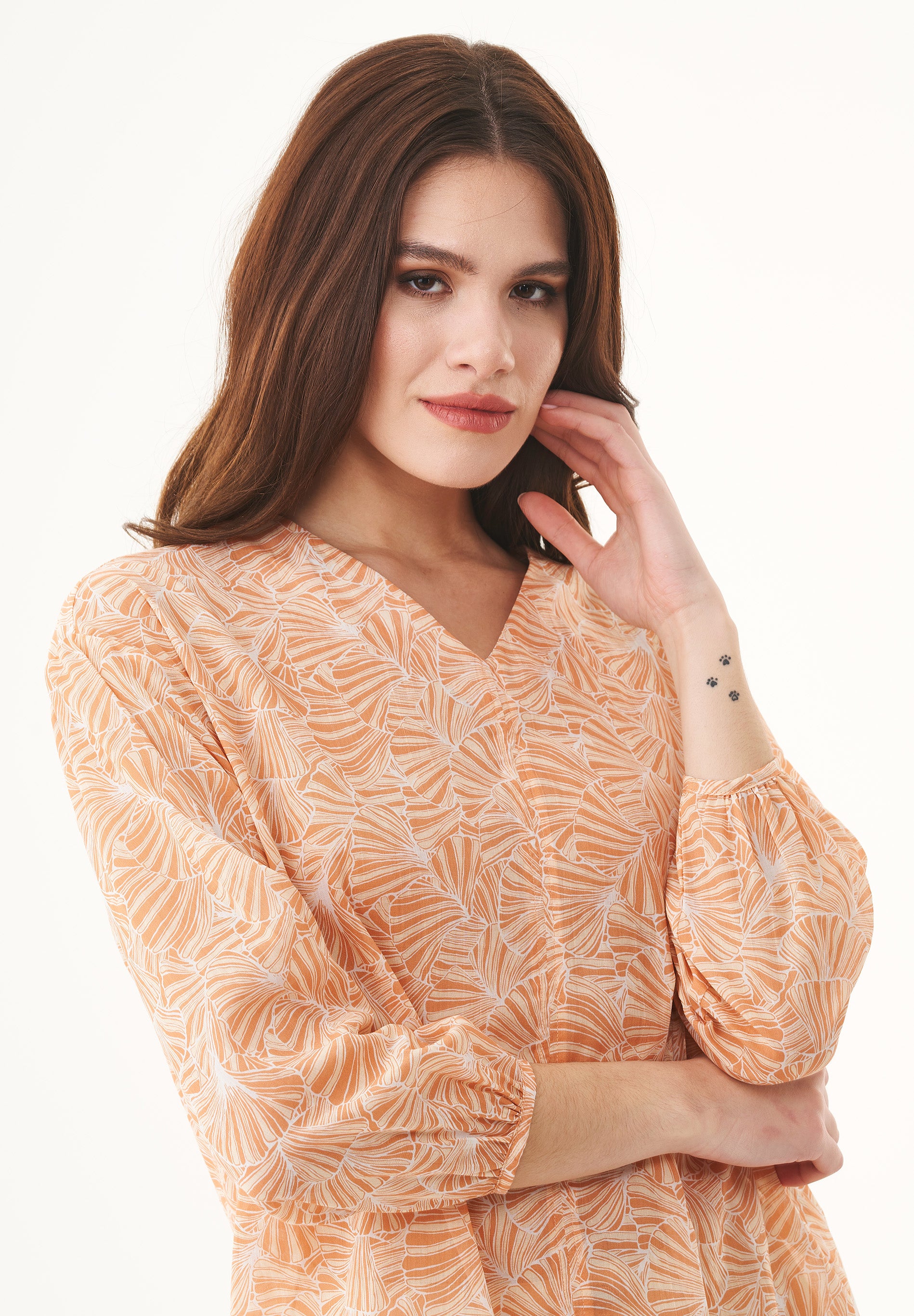 Bluse aus Bio-Baumwoll-Voile