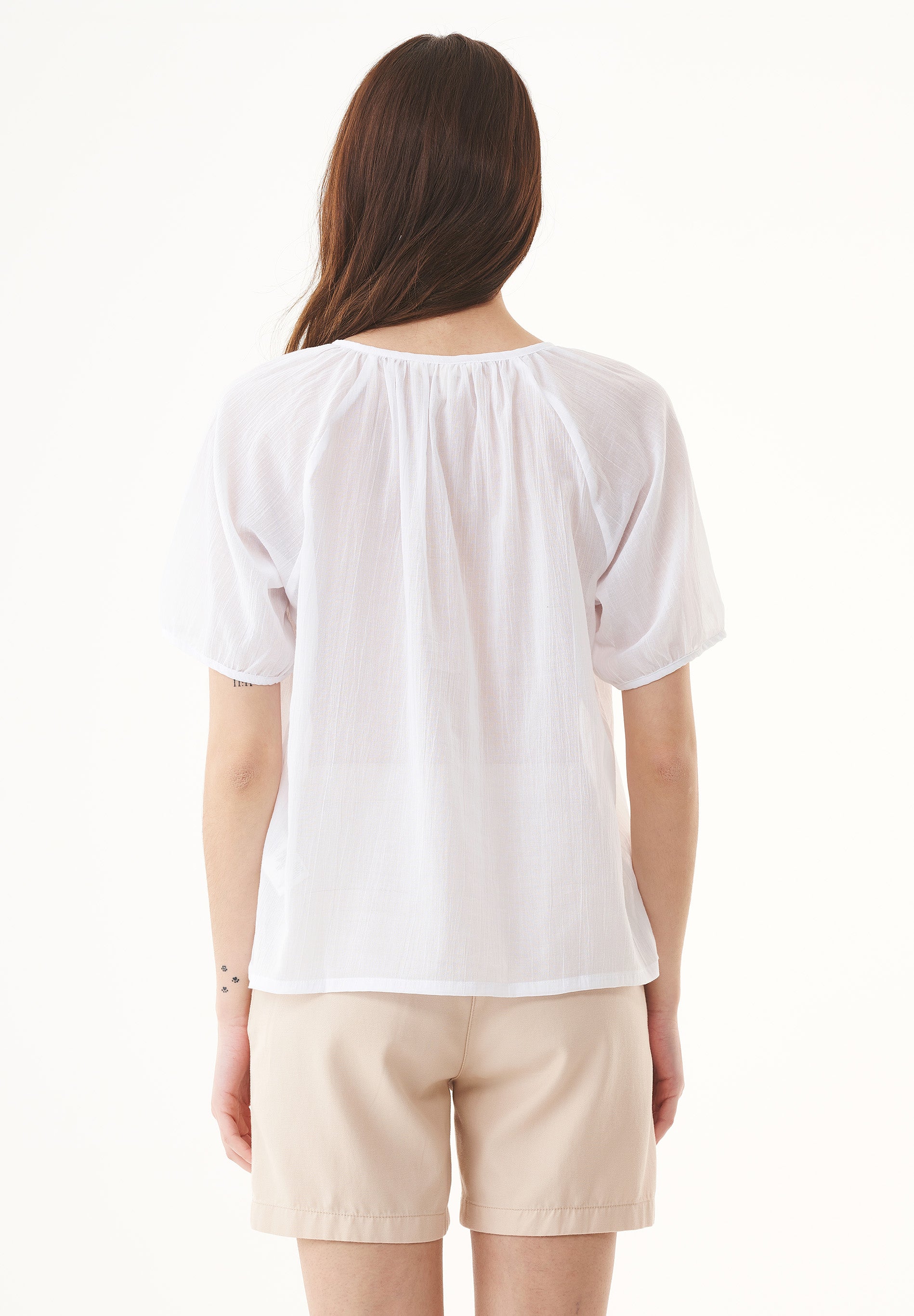 Bluse aus Bio-Baumwoll-Voile
