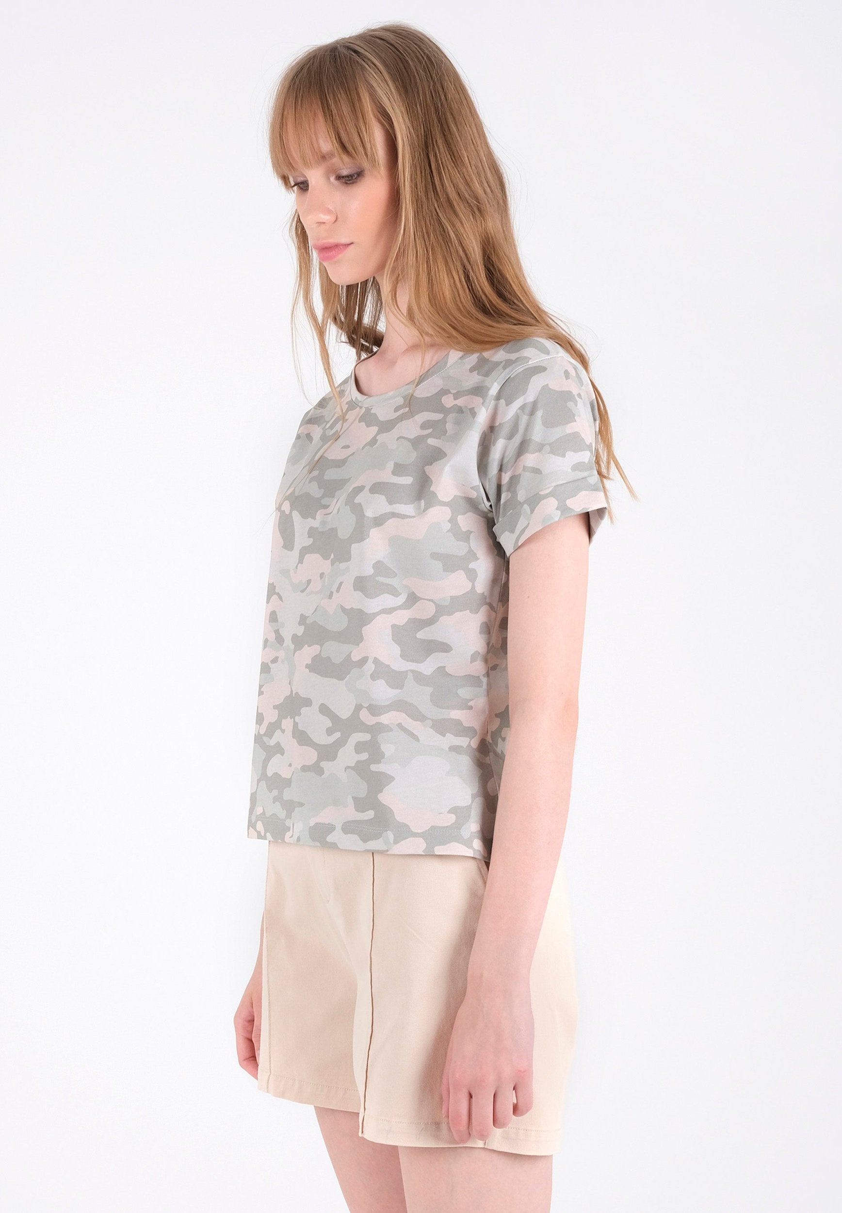 T-Shirt aus Bio-Baumwolle mit Camouflage-Muster