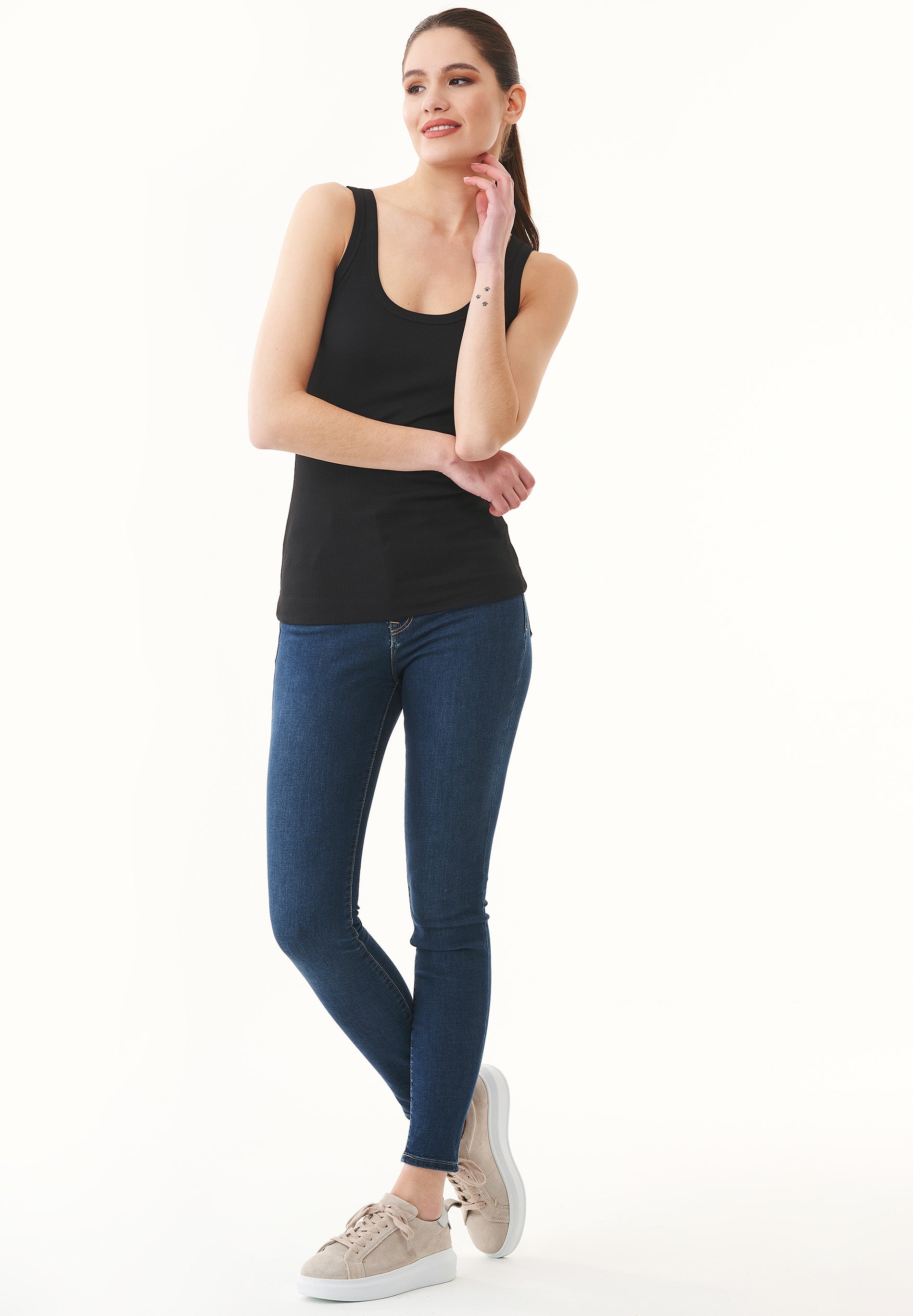 Rib Tank-Top aus Bio-Baumwolle