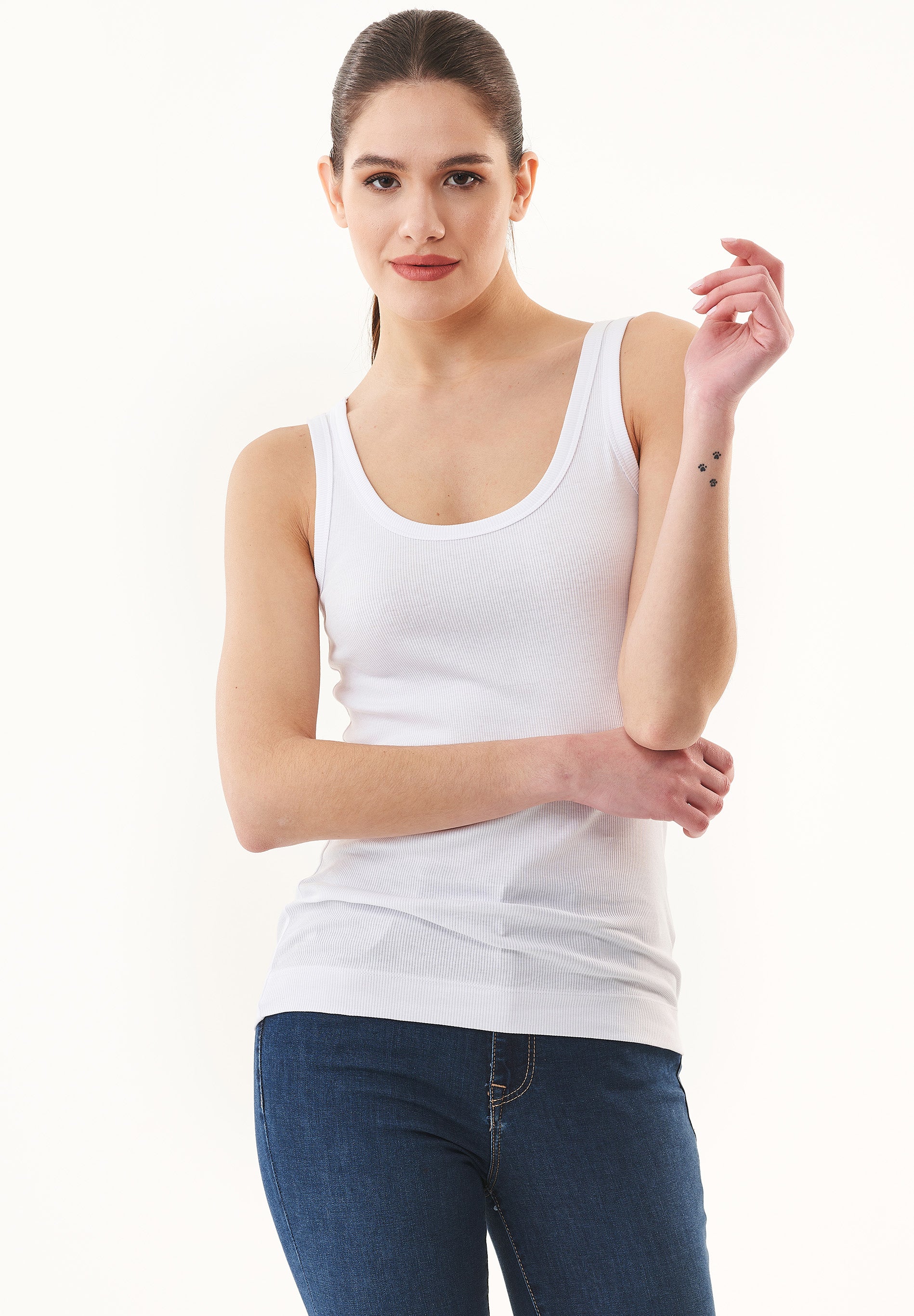 Rib Tank-Top aus Bio-Baumwolle