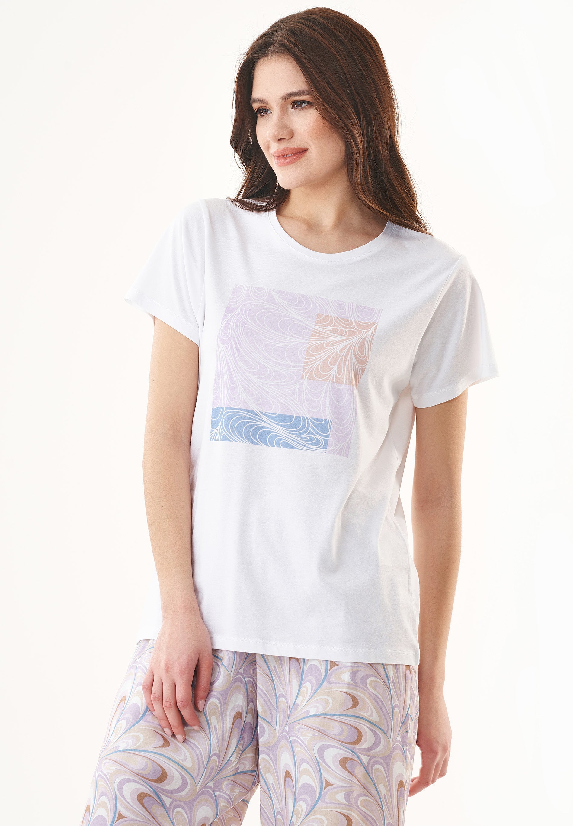 T-Shirt aus Bio-Baumwolle mit Print