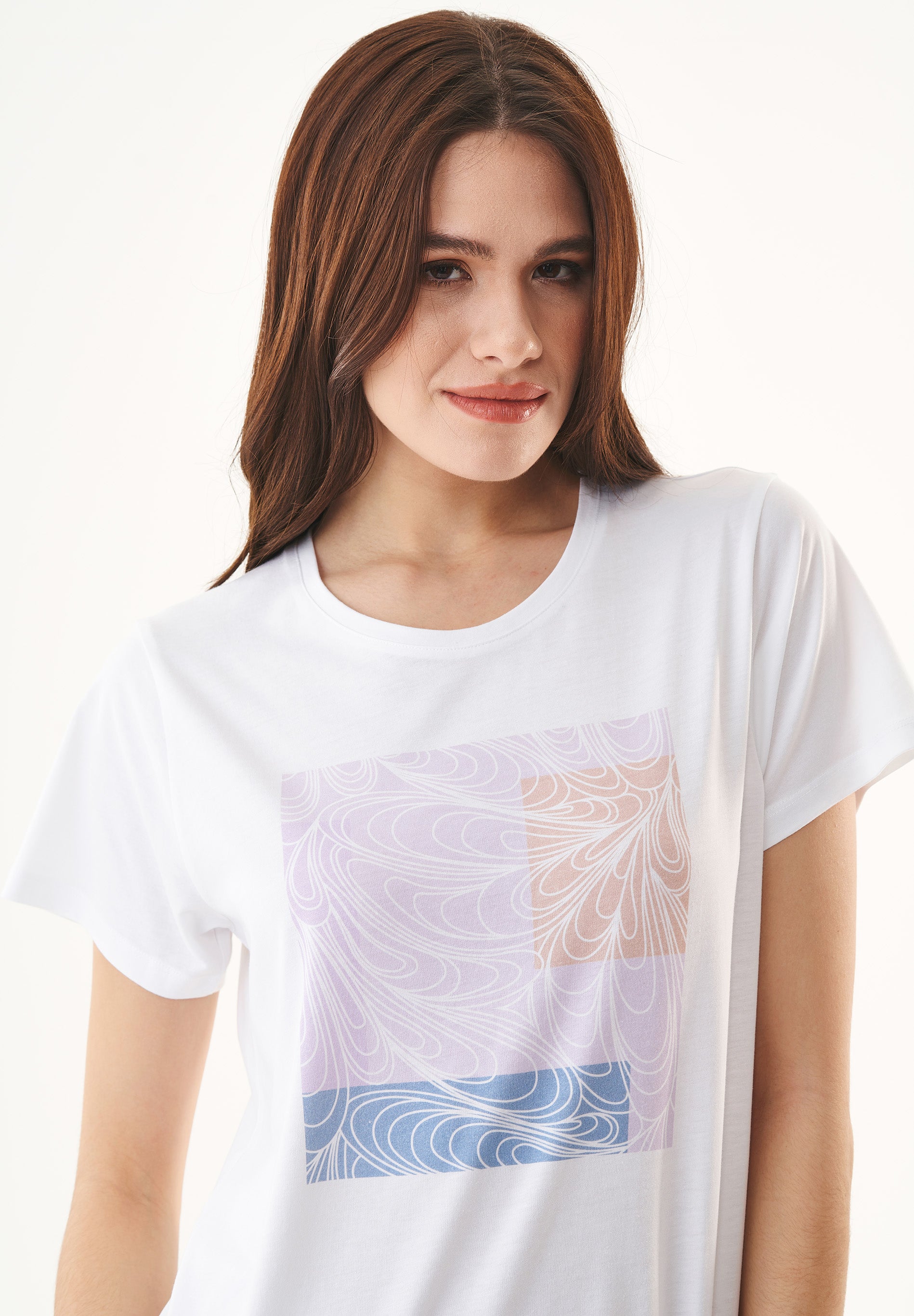 T-Shirt aus Bio-Baumwolle mit Print