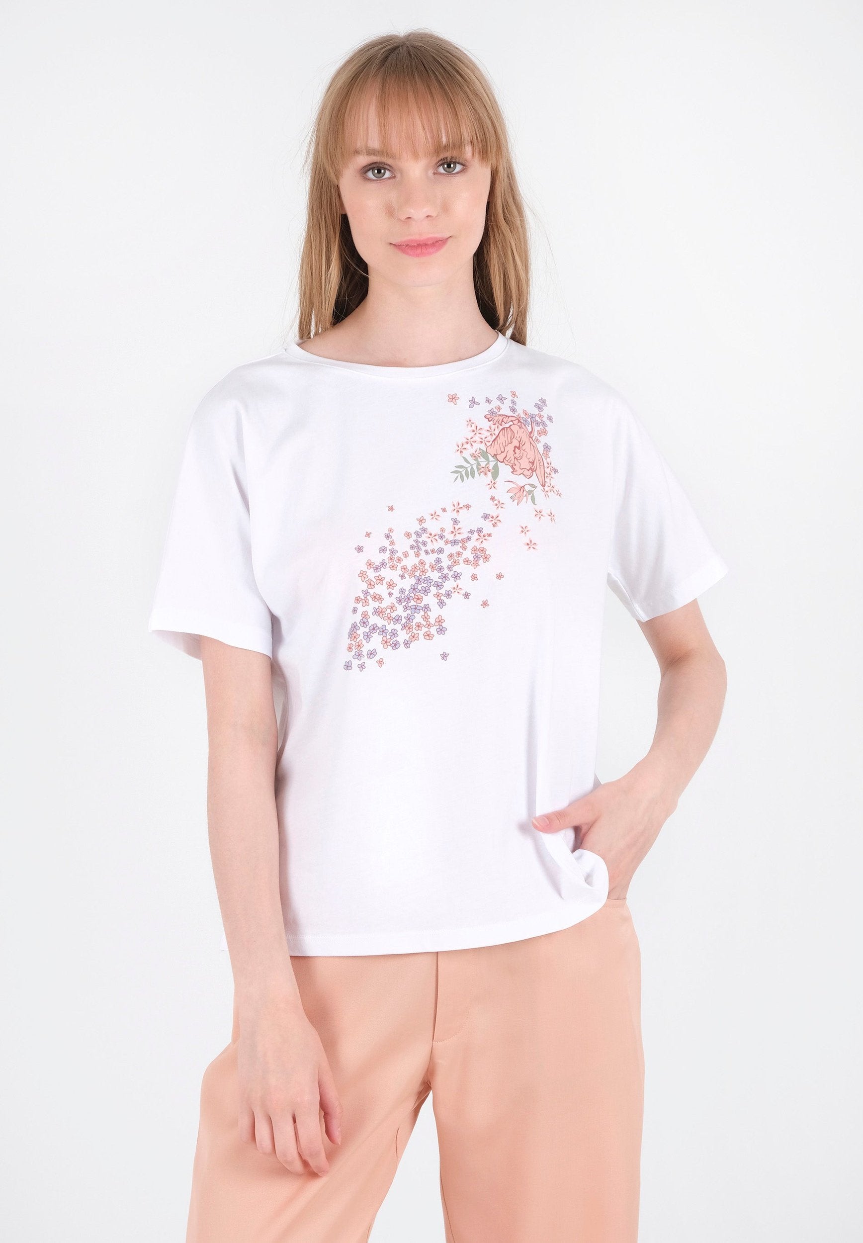 T-Shirt aus TENCEL™ Modal und Bio-Baumwolle mit Print